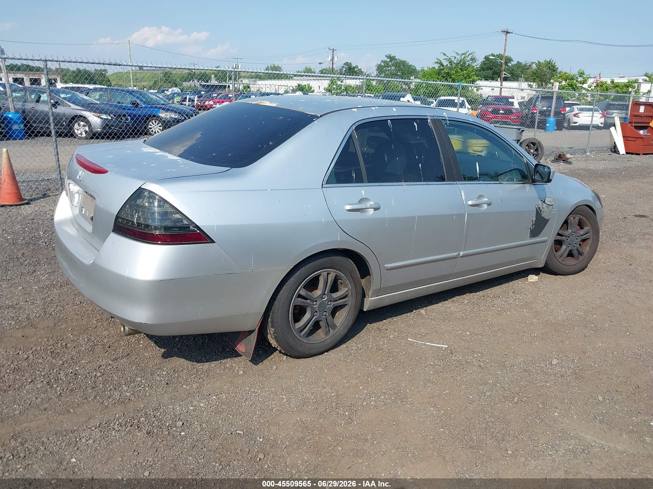 2006 Honda Accord 2.4 Se Silver vin: 1HGCM56316A103884