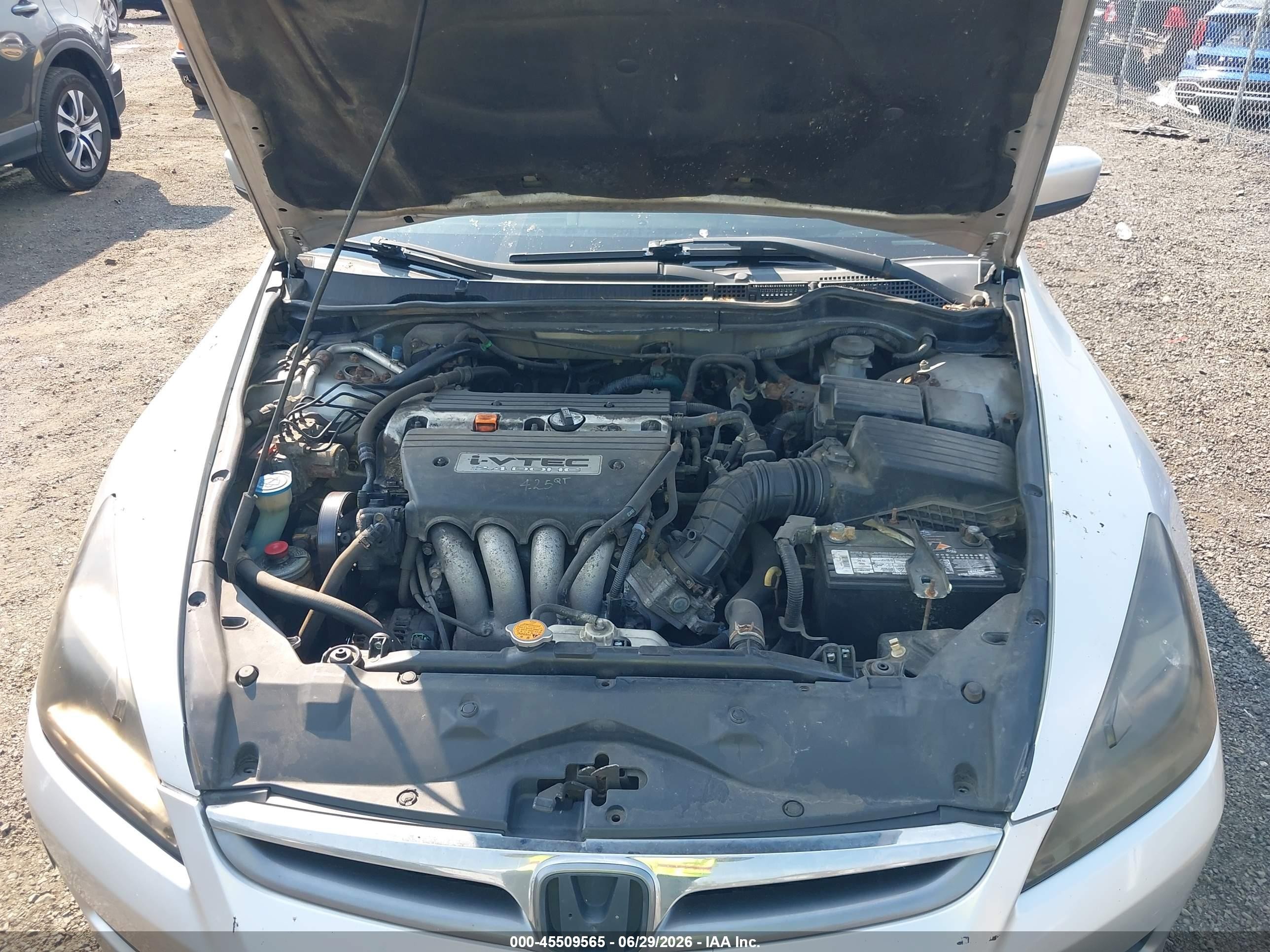 2006 Honda Accord 2.4 Se Silver vin: 1HGCM56316A103884