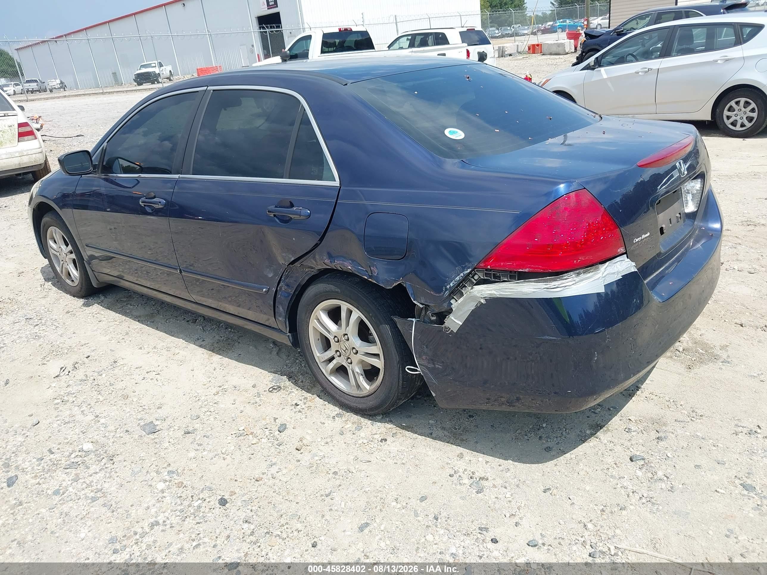 2006 Honda Accord 2.4 Se Blue vin: 1HGCM56316A110026