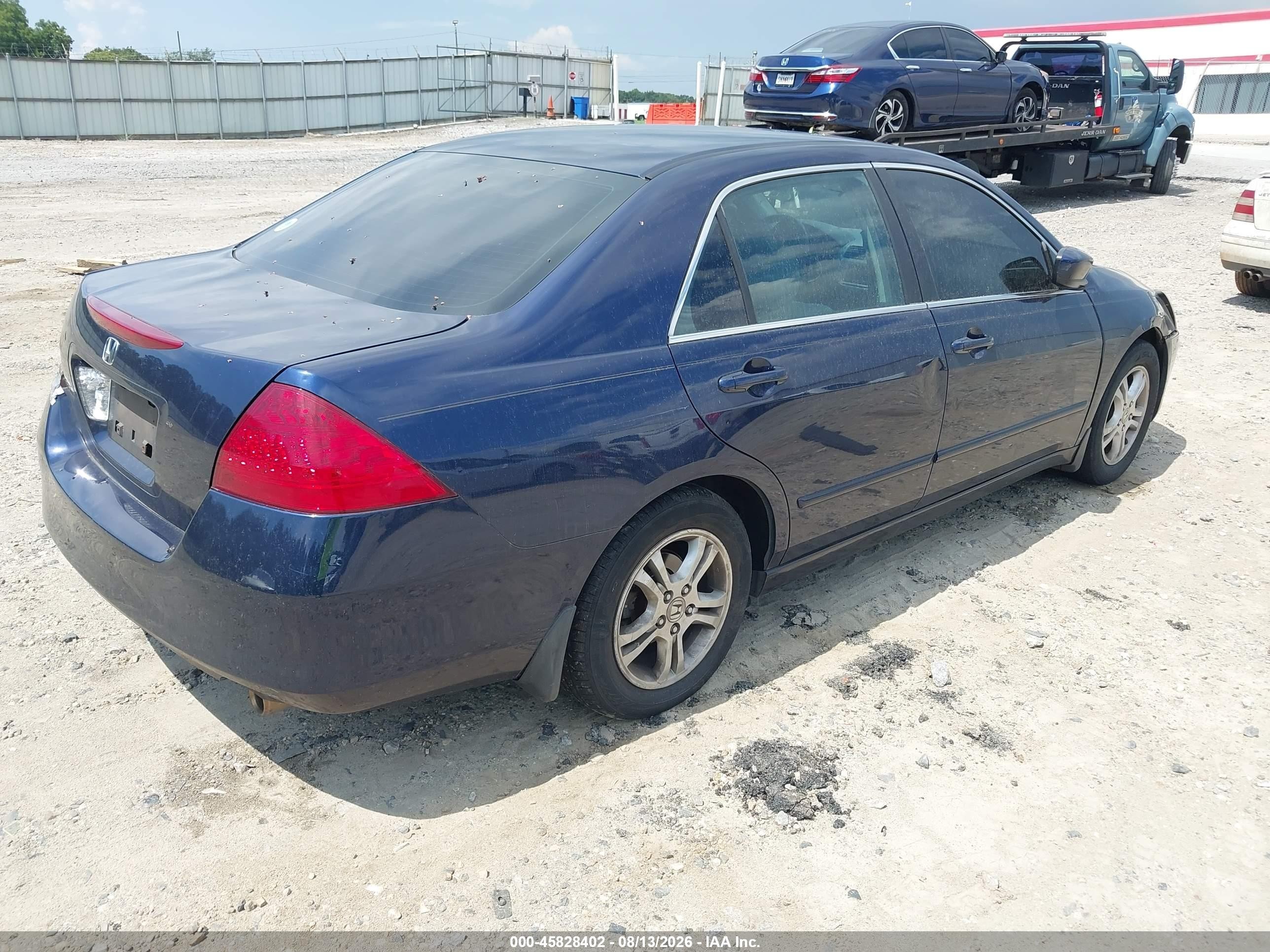 2006 Honda Accord 2.4 Se Blue vin: 1HGCM56316A110026
