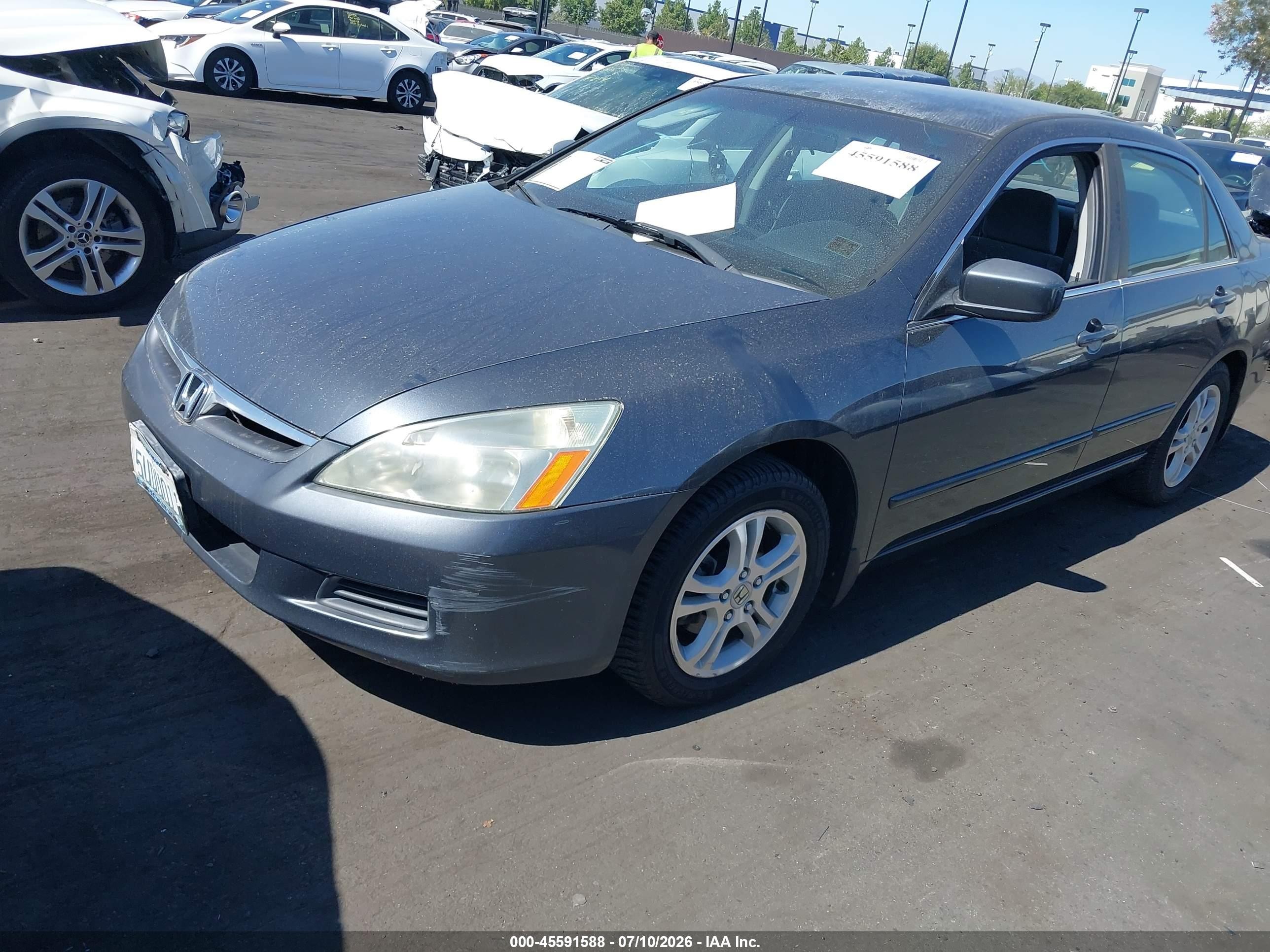 2006 Honda Accord 2.4 Se Серый vin: 1HGCM56316A166113