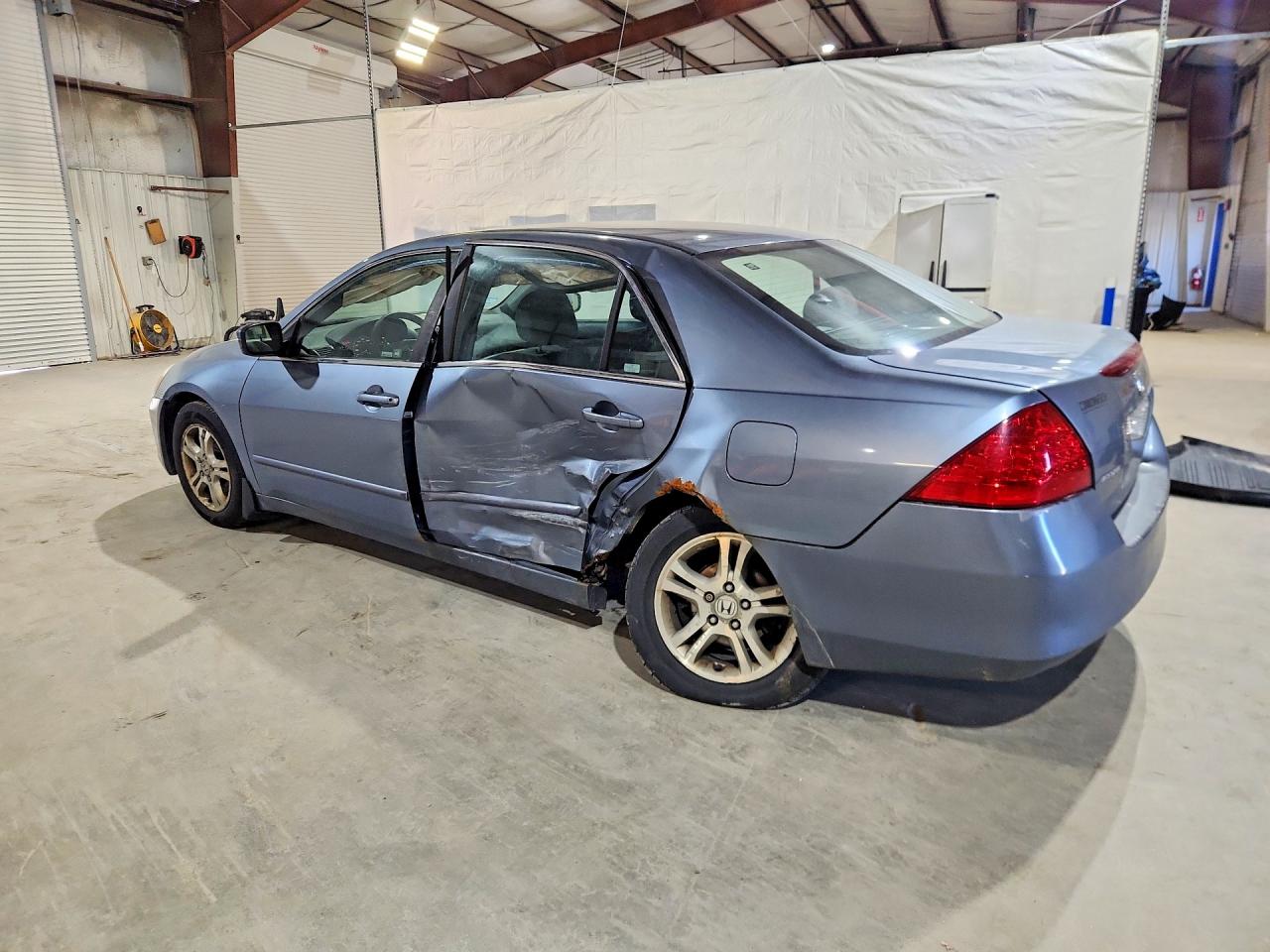 2007 Honda Accord Se Blue vin: 1HGCM56317A013913