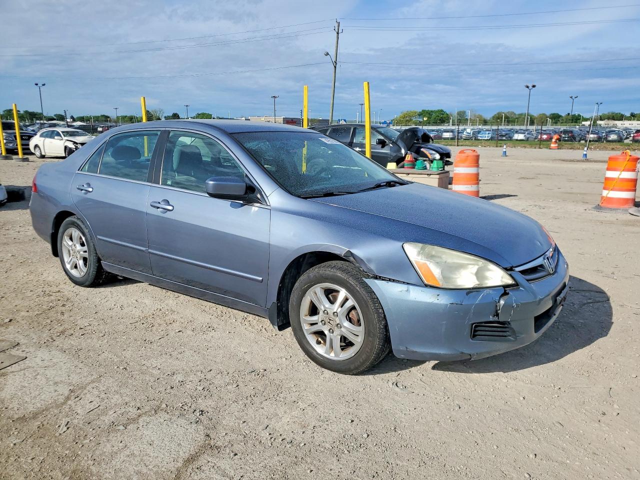 2007 Honda Accord Se Blue vin: 1HGCM56317A059936