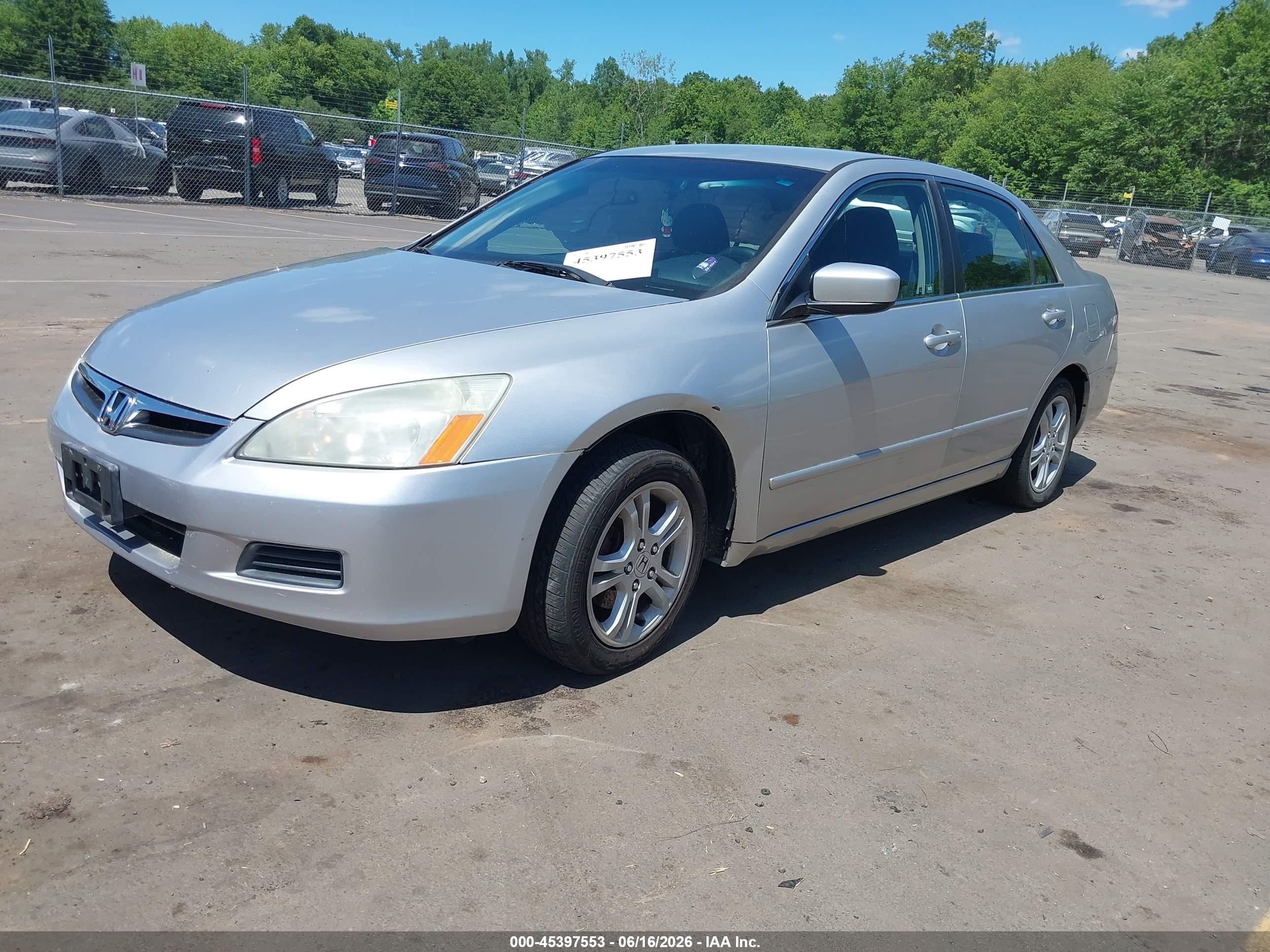 2007 Honda Accord 2.4 Se Silver vin: 1HGCM56317A063453