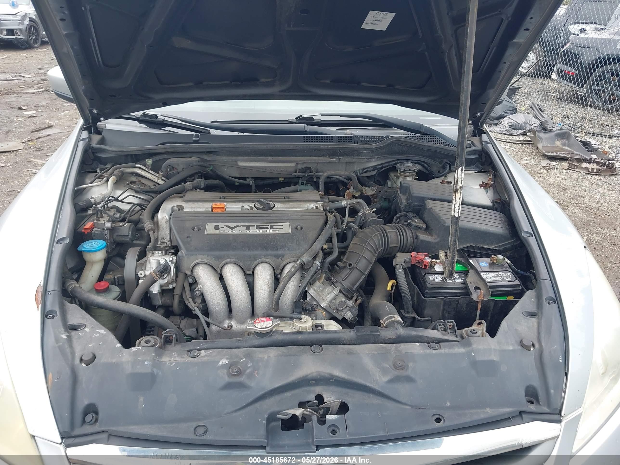 2007 Honda Accord 2.4 Se Silver vin: 1HGCM56317A097392