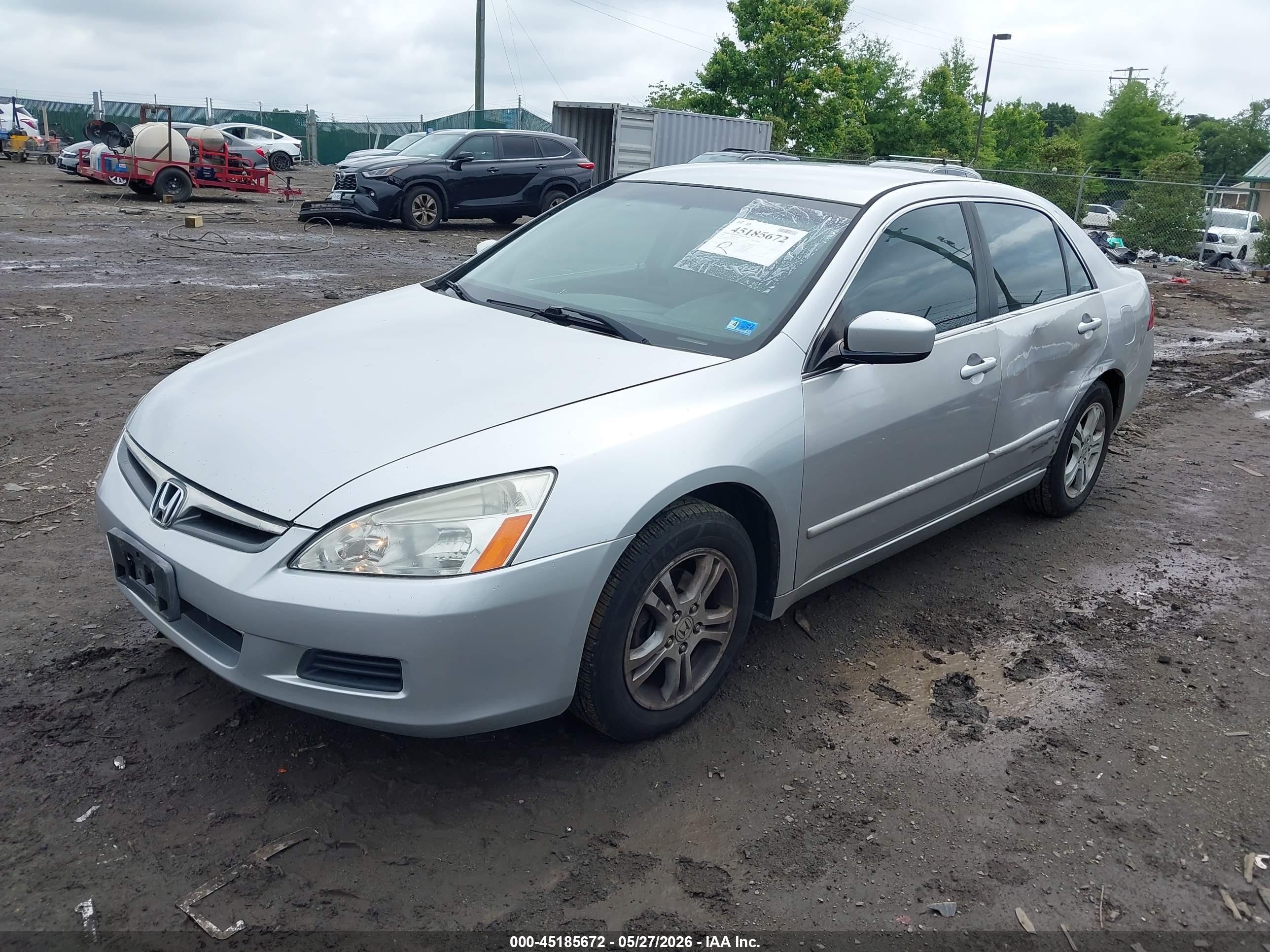 2007 Honda Accord 2.4 Se Silver vin: 1HGCM56317A097392