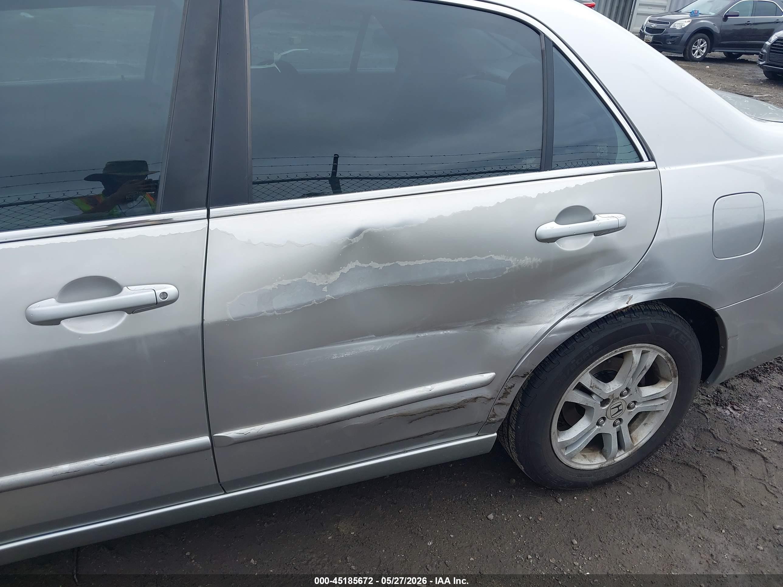 2007 Honda Accord 2.4 Se Silver vin: 1HGCM56317A097392