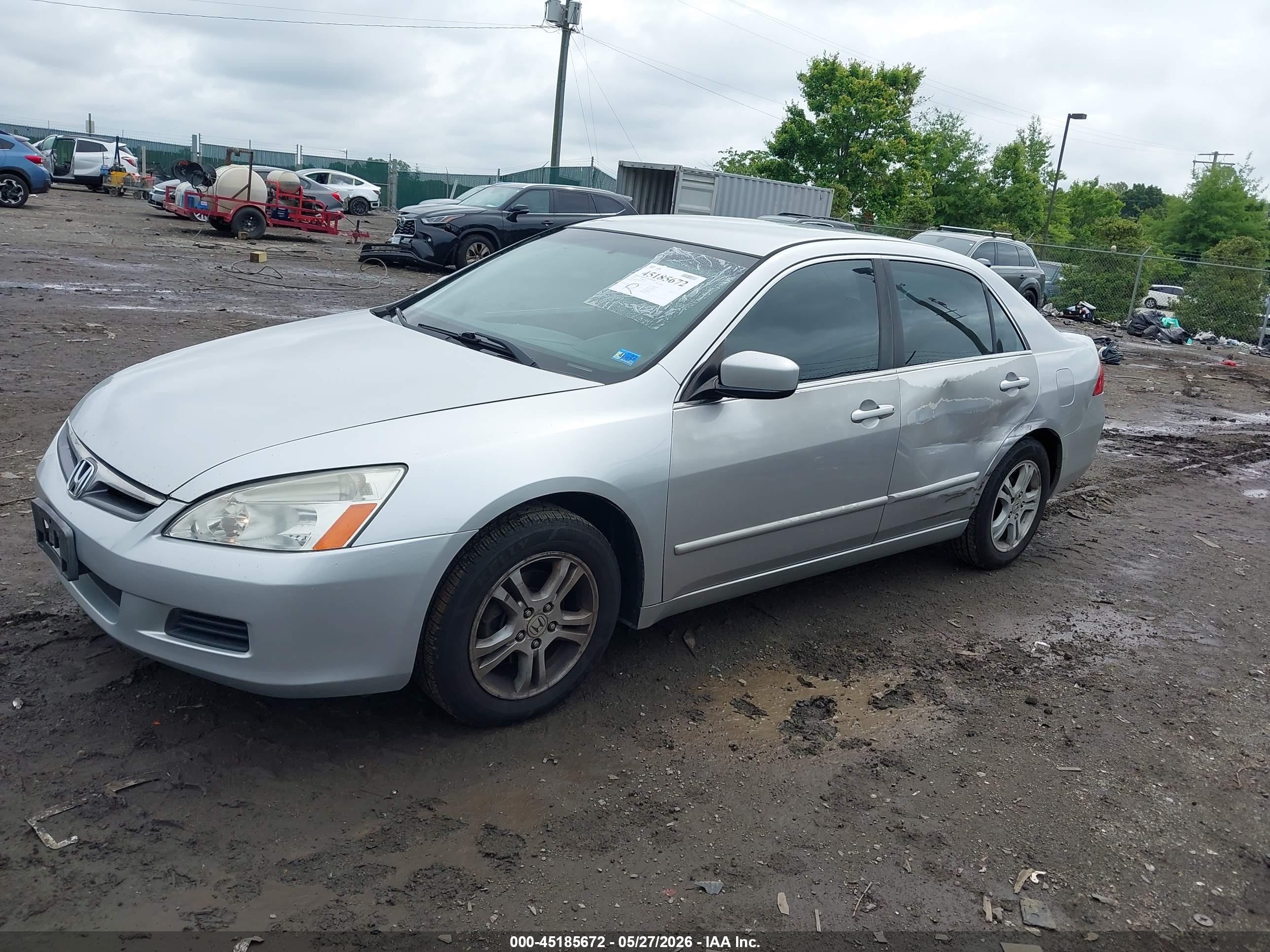2007 Honda Accord 2.4 Se Silver vin: 1HGCM56317A097392