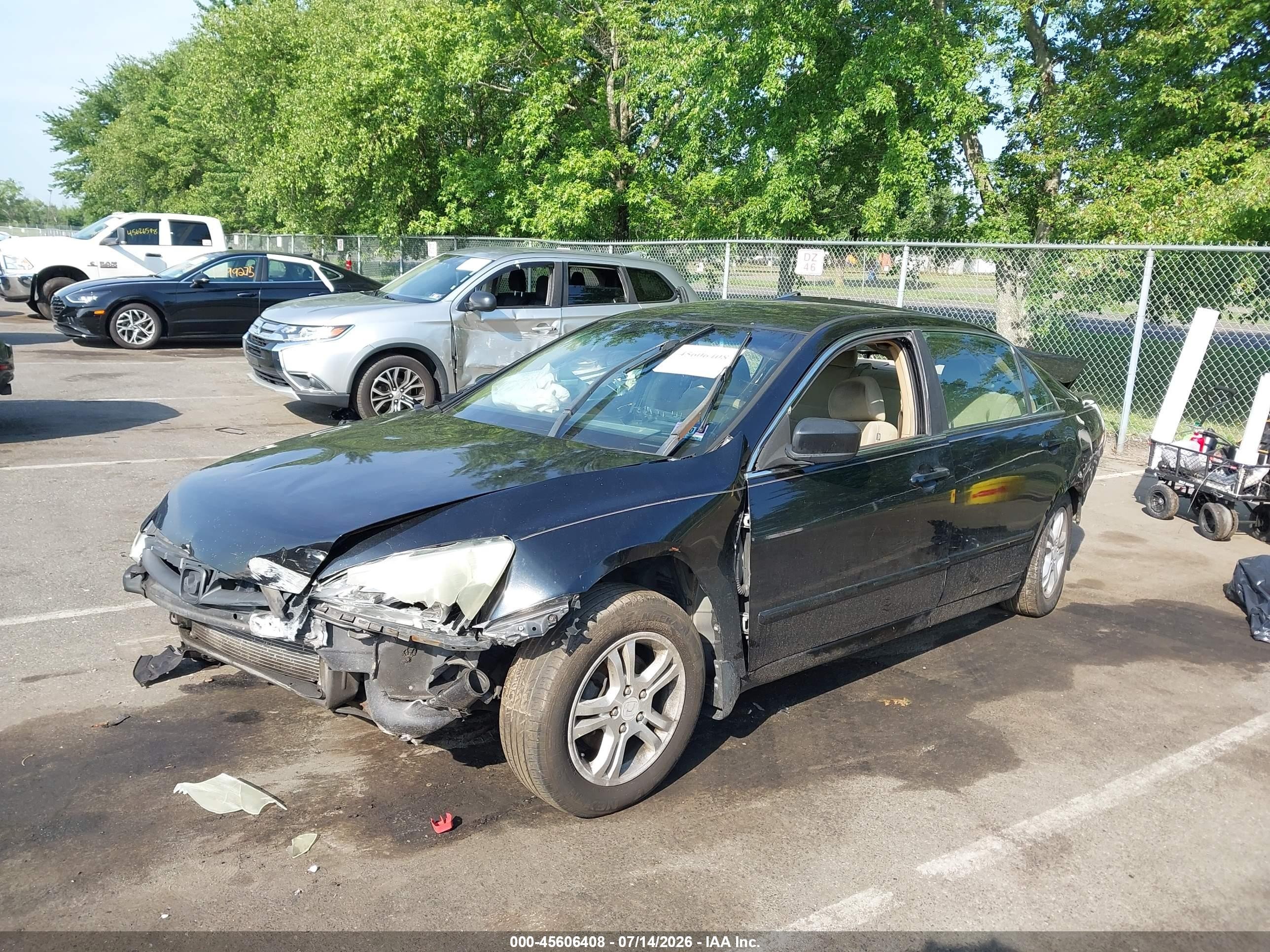 2007 Honda Accord 2.4 Se Black vin: 1HGCM56317A099465