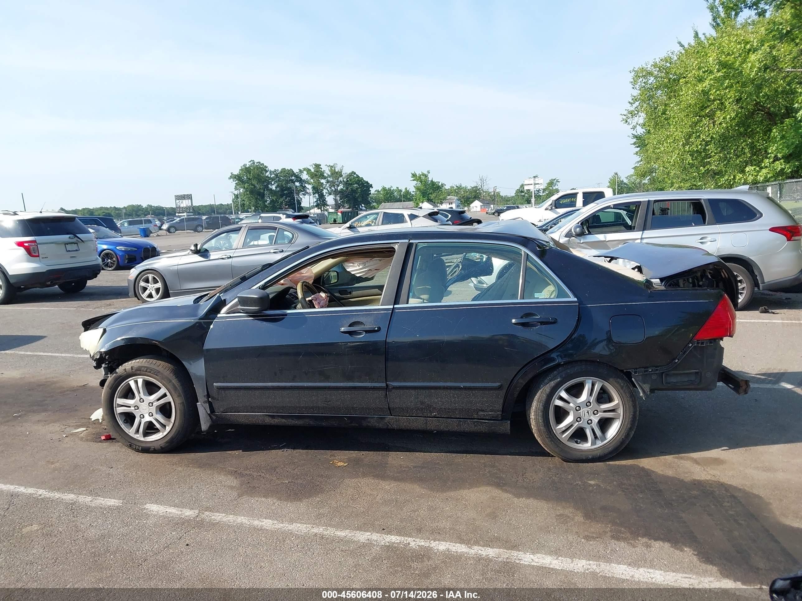 2007 Honda Accord 2.4 Se Black vin: 1HGCM56317A099465