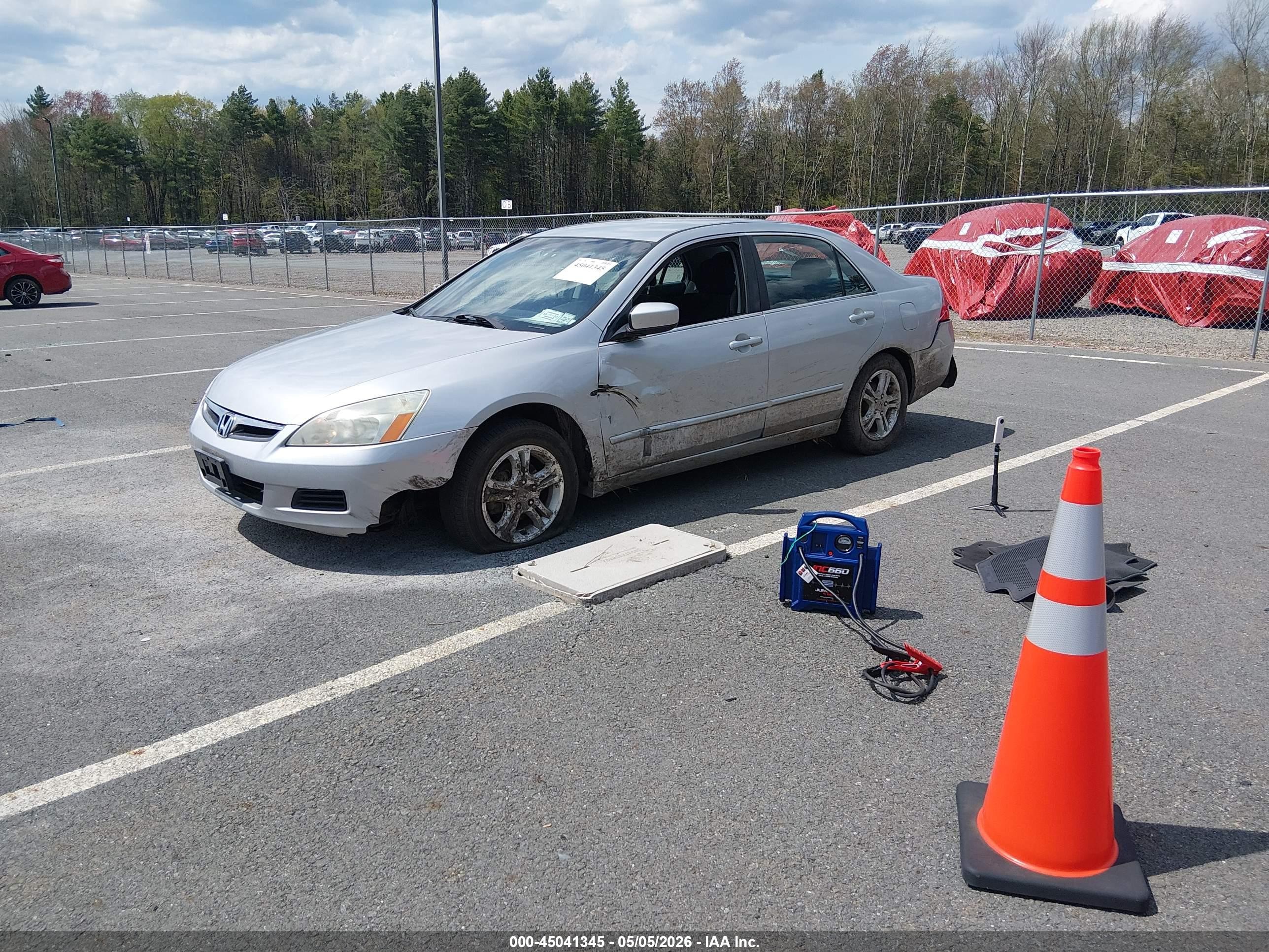 2007 Honda Accord 2.4 Se Silver vin: 1HGCM56317A135560