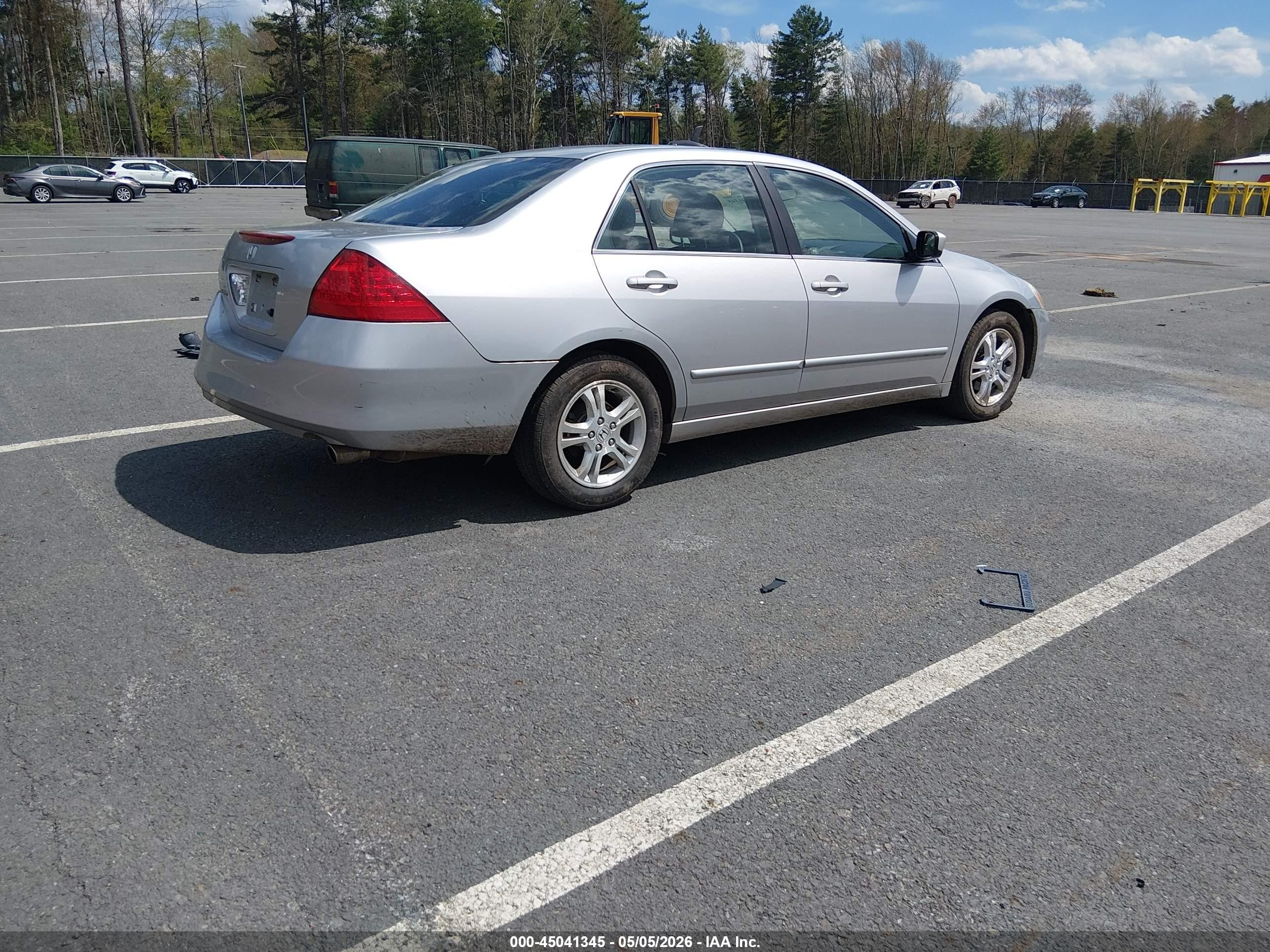 2007 Honda Accord 2.4 Se Silver vin: 1HGCM56317A135560