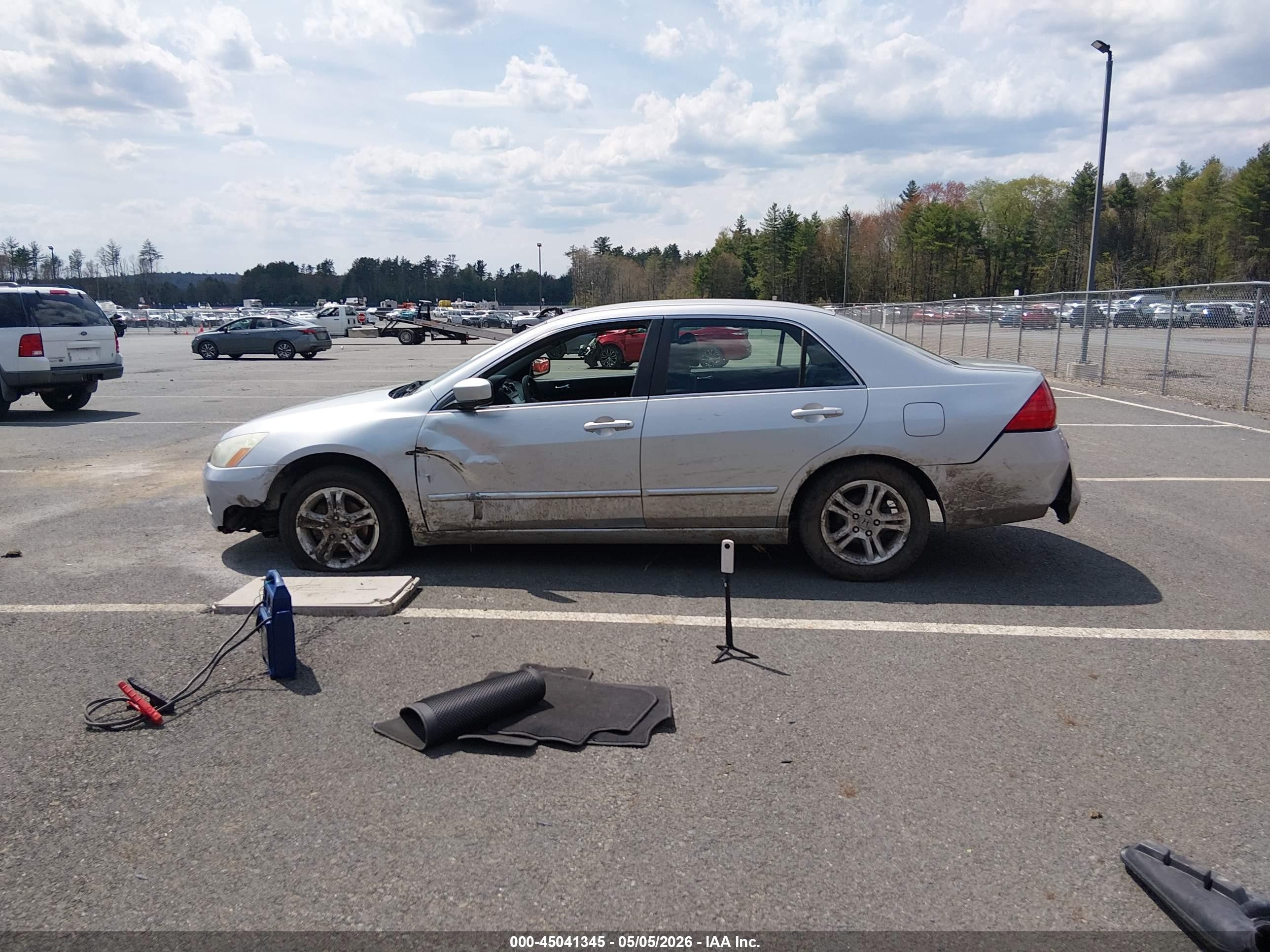 2007 Honda Accord 2.4 Se Silver vin: 1HGCM56317A135560