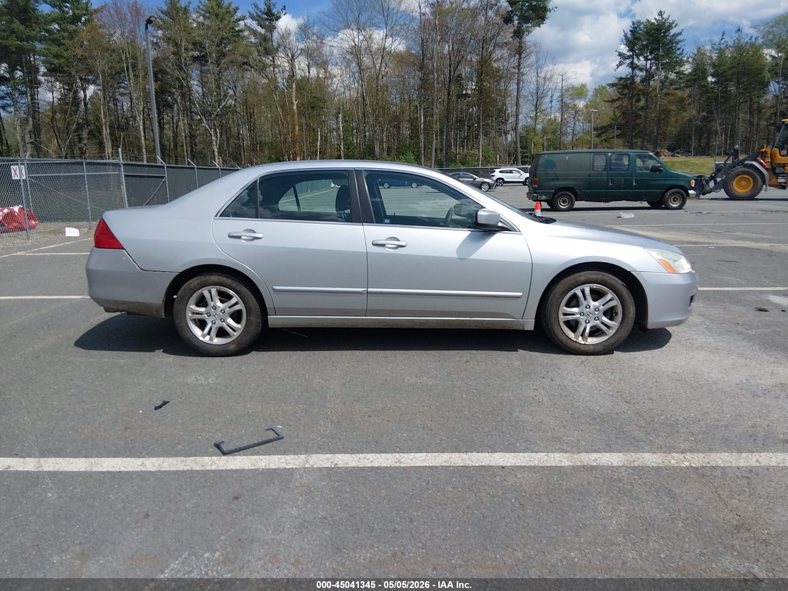 2007 Honda Accord 2.4 Se Silver vin: 1HGCM56317A135560