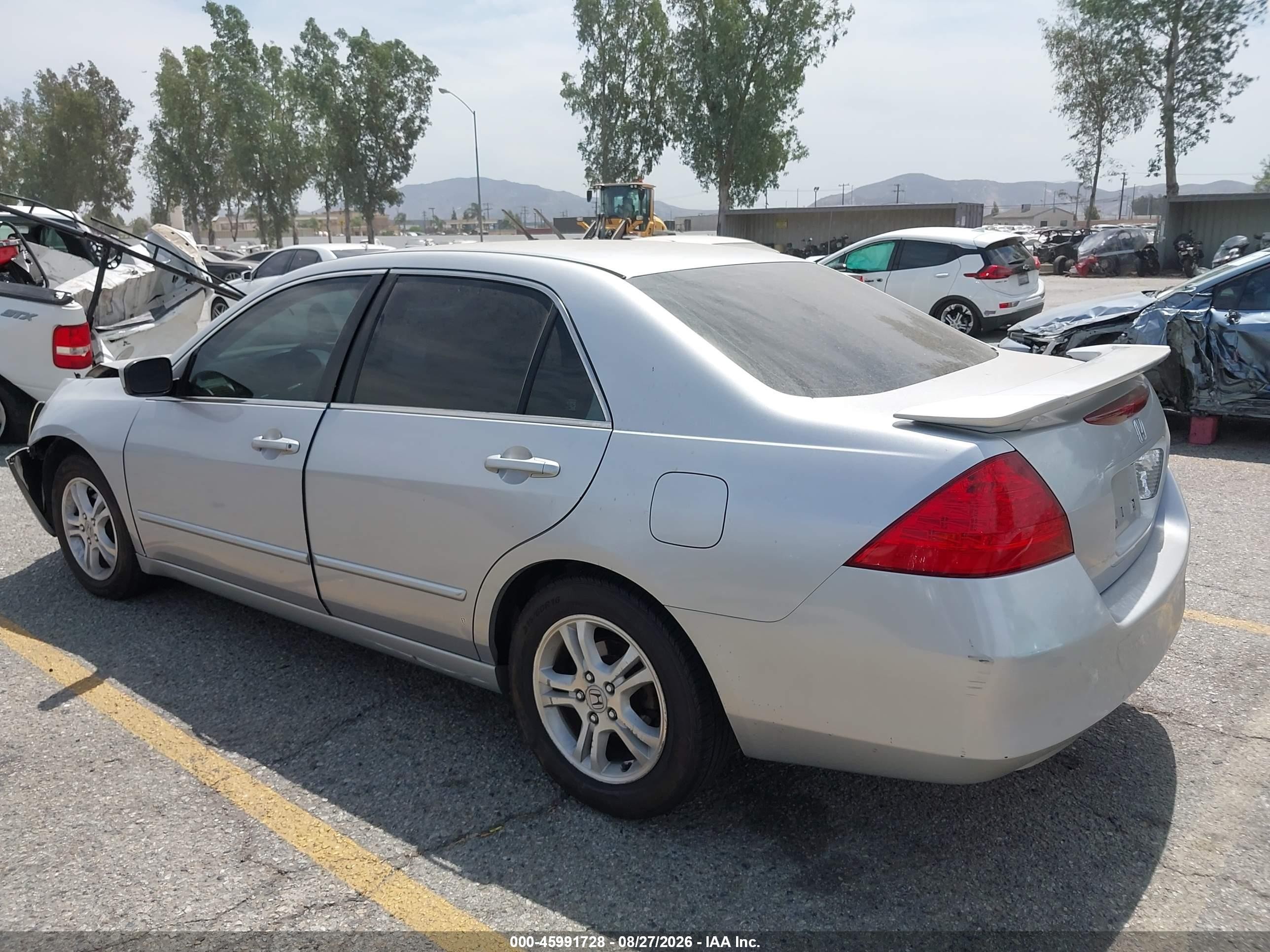 2007 Honda Accord 2.4 Se Silver vin: 1HGCM56317A141844