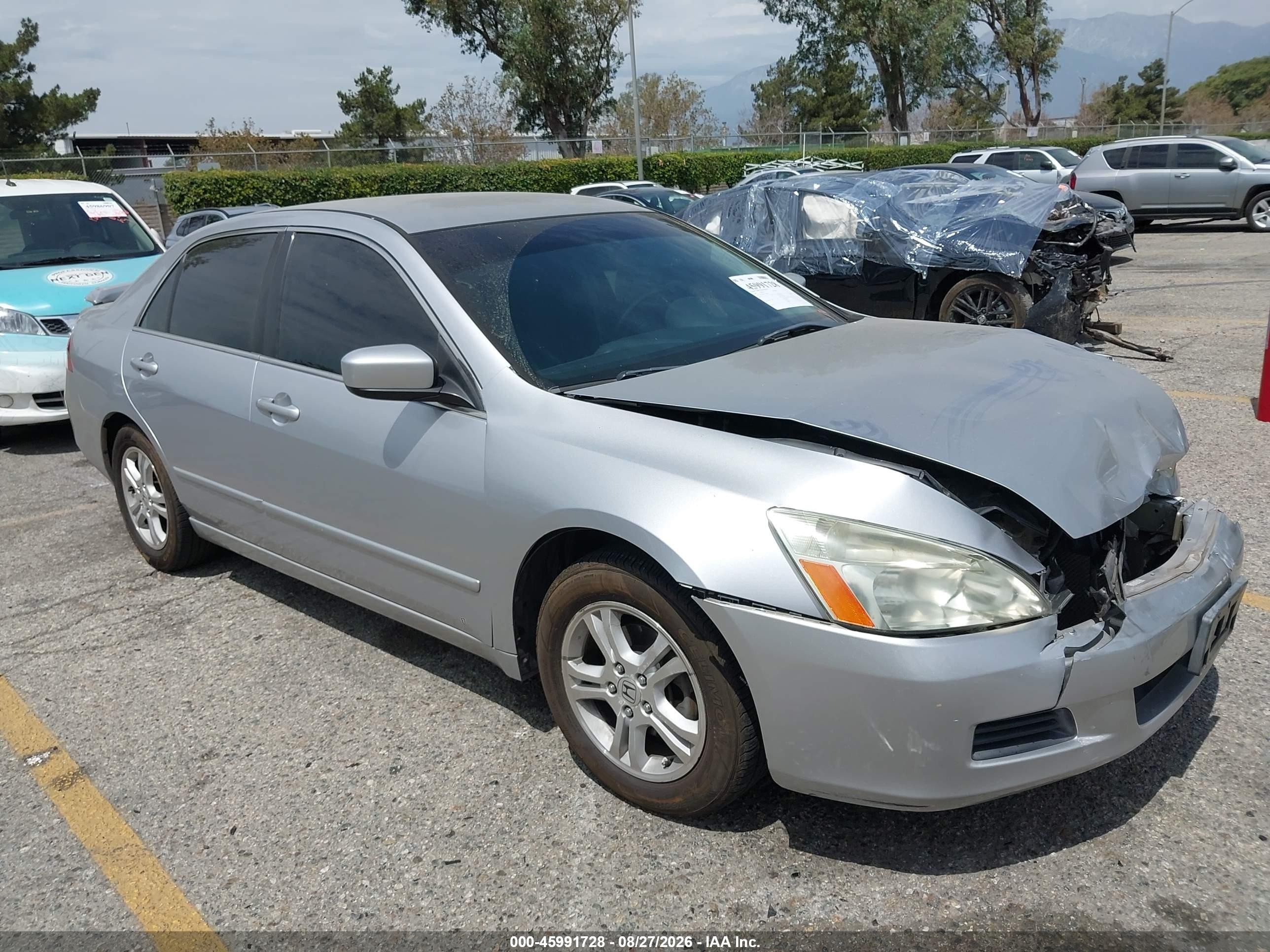 2007 Honda Accord 2.4 Se Silver vin: 1HGCM56317A141844