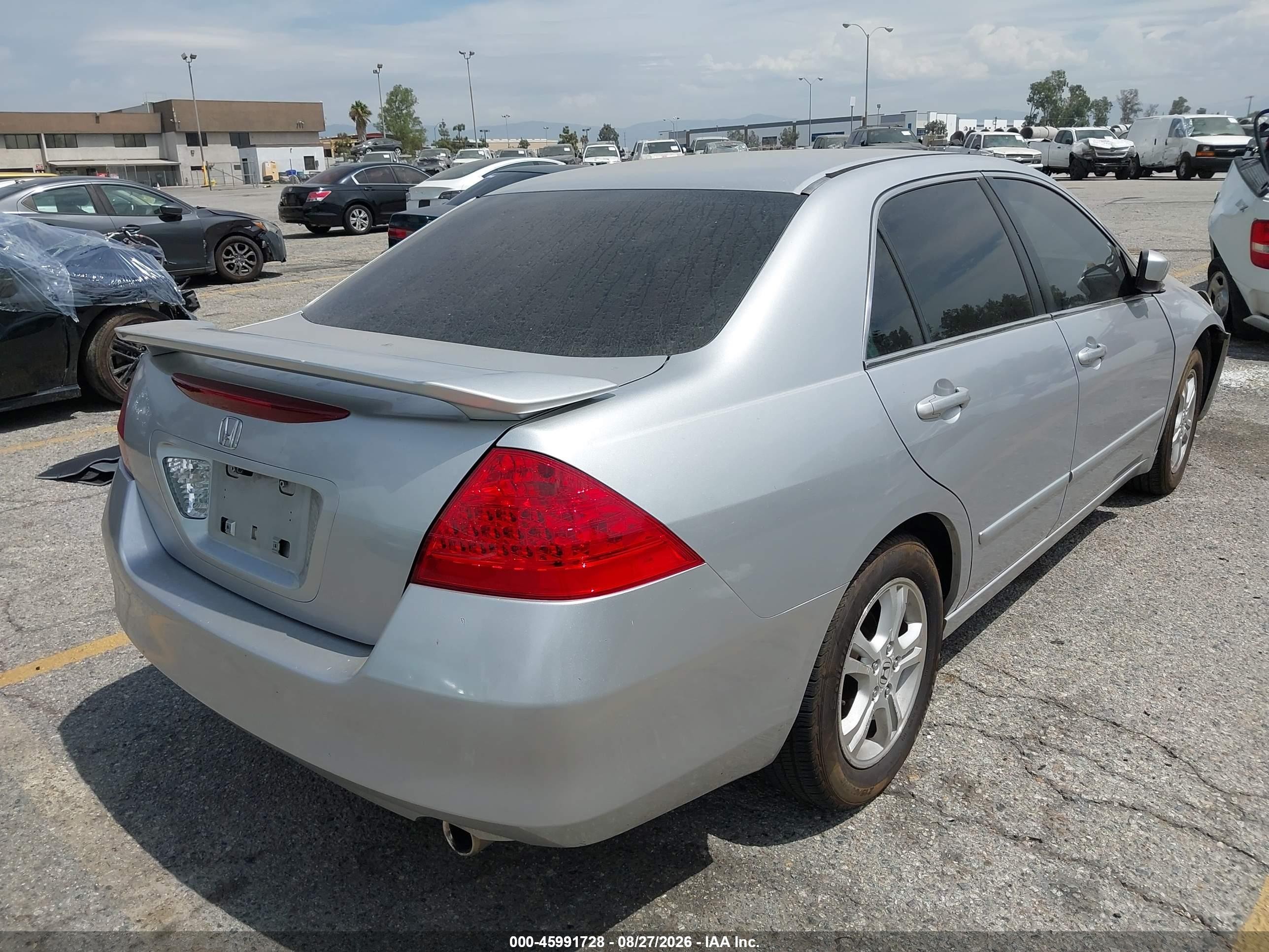 2007 Honda Accord 2.4 Se Silver vin: 1HGCM56317A141844