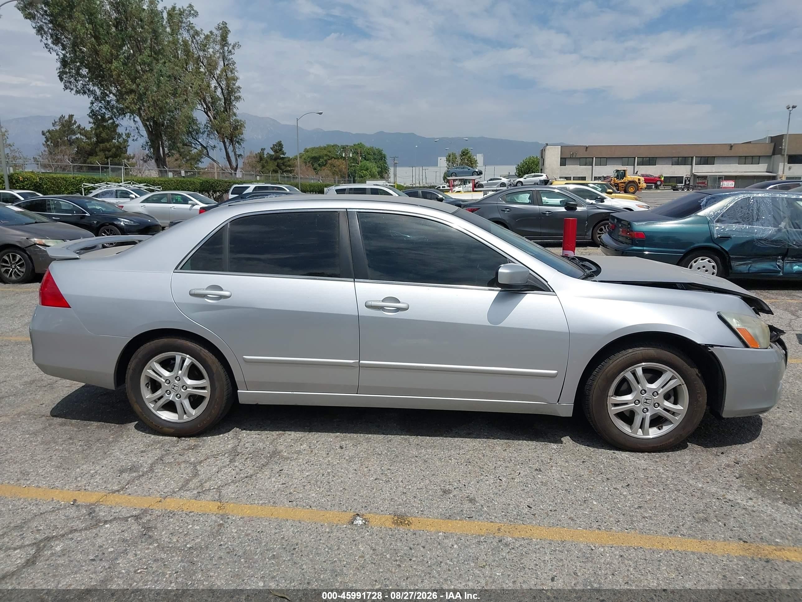 2007 Honda Accord 2.4 Se Silver vin: 1HGCM56317A141844