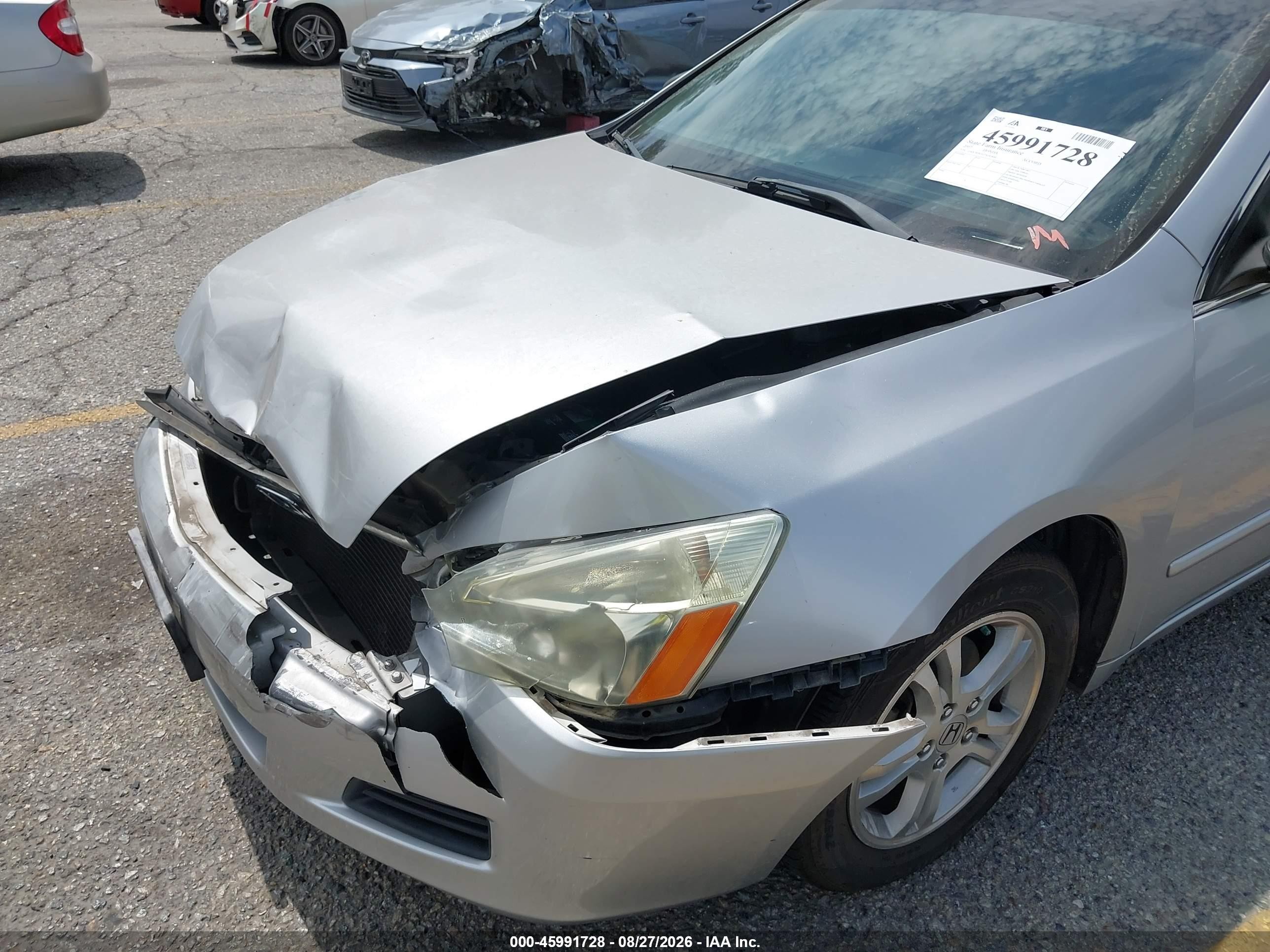 2007 Honda Accord 2.4 Se Silver vin: 1HGCM56317A141844