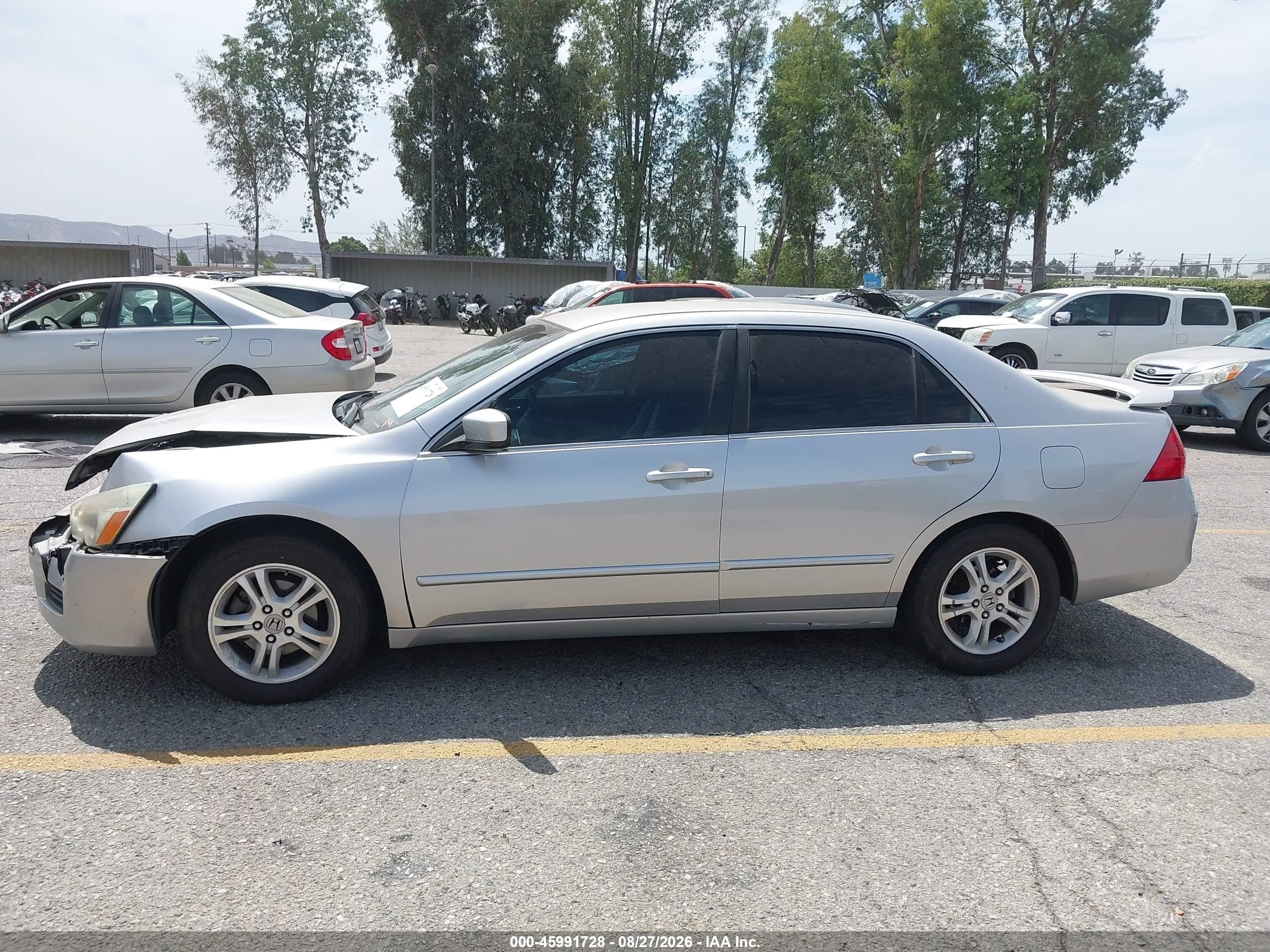 2007 Honda Accord 2.4 Se Silver vin: 1HGCM56317A141844