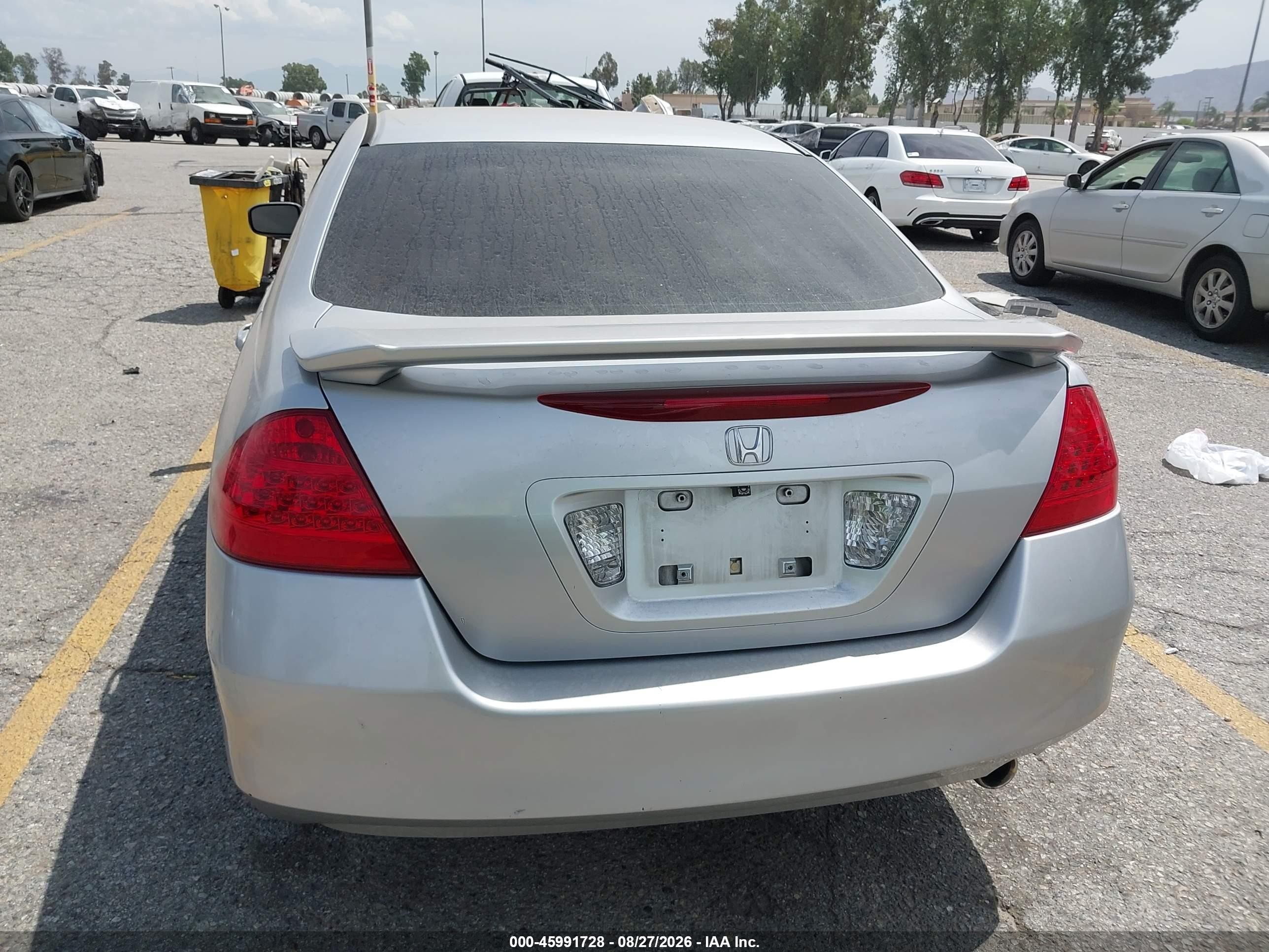 2007 Honda Accord 2.4 Se Silver vin: 1HGCM56317A141844