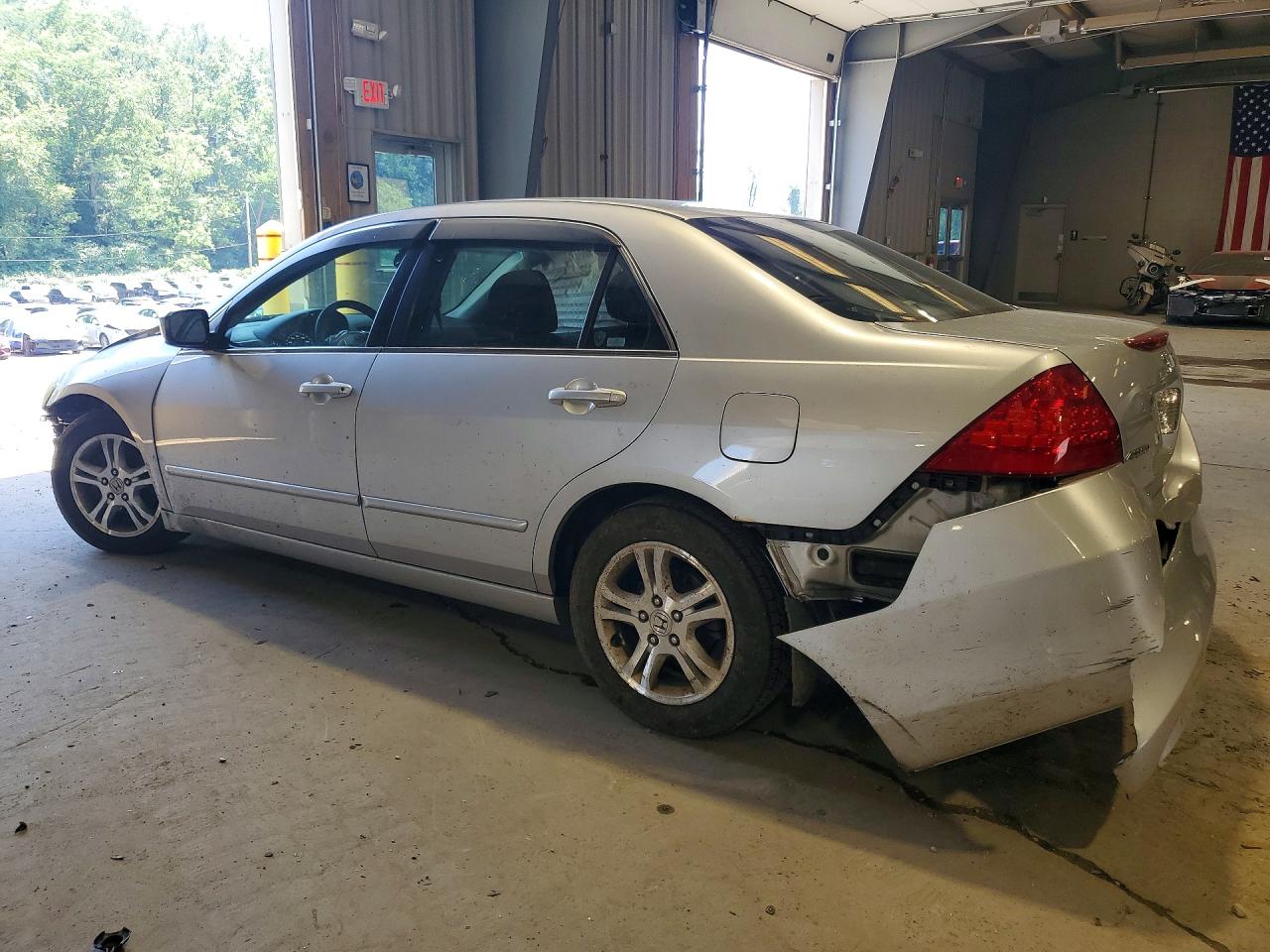 2007 Honda Accord Se Silver vin: 1HGCM56317A144274