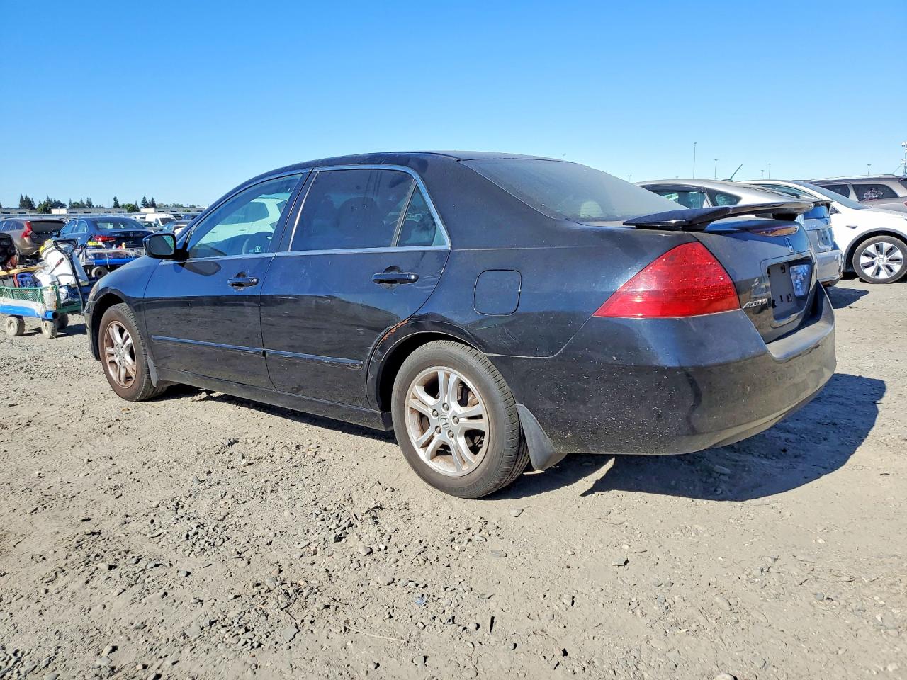 2007 Honda Accord Se Black vin: 1HGCM56317A186637