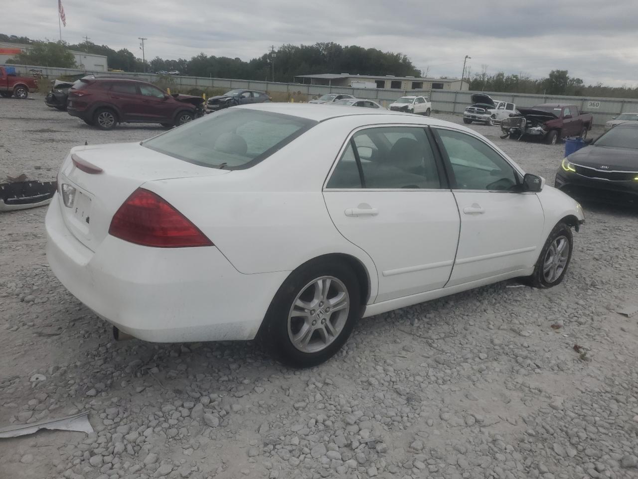 2007 Honda Accord Se White vin: 1HGCM56317A188002