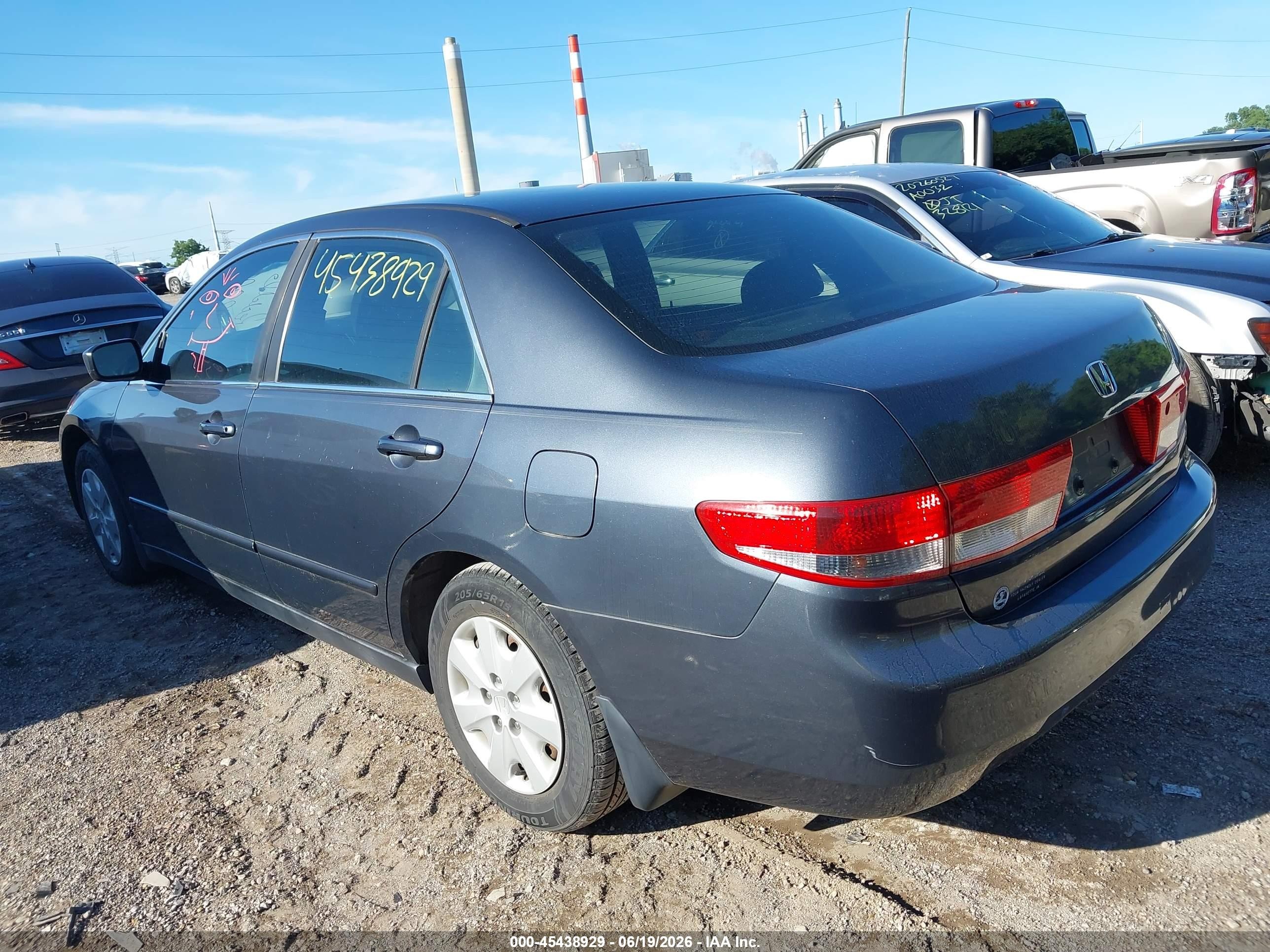 2003 Honda Accord 2.4 Lx Gray vin: 1HGCM56323A038653