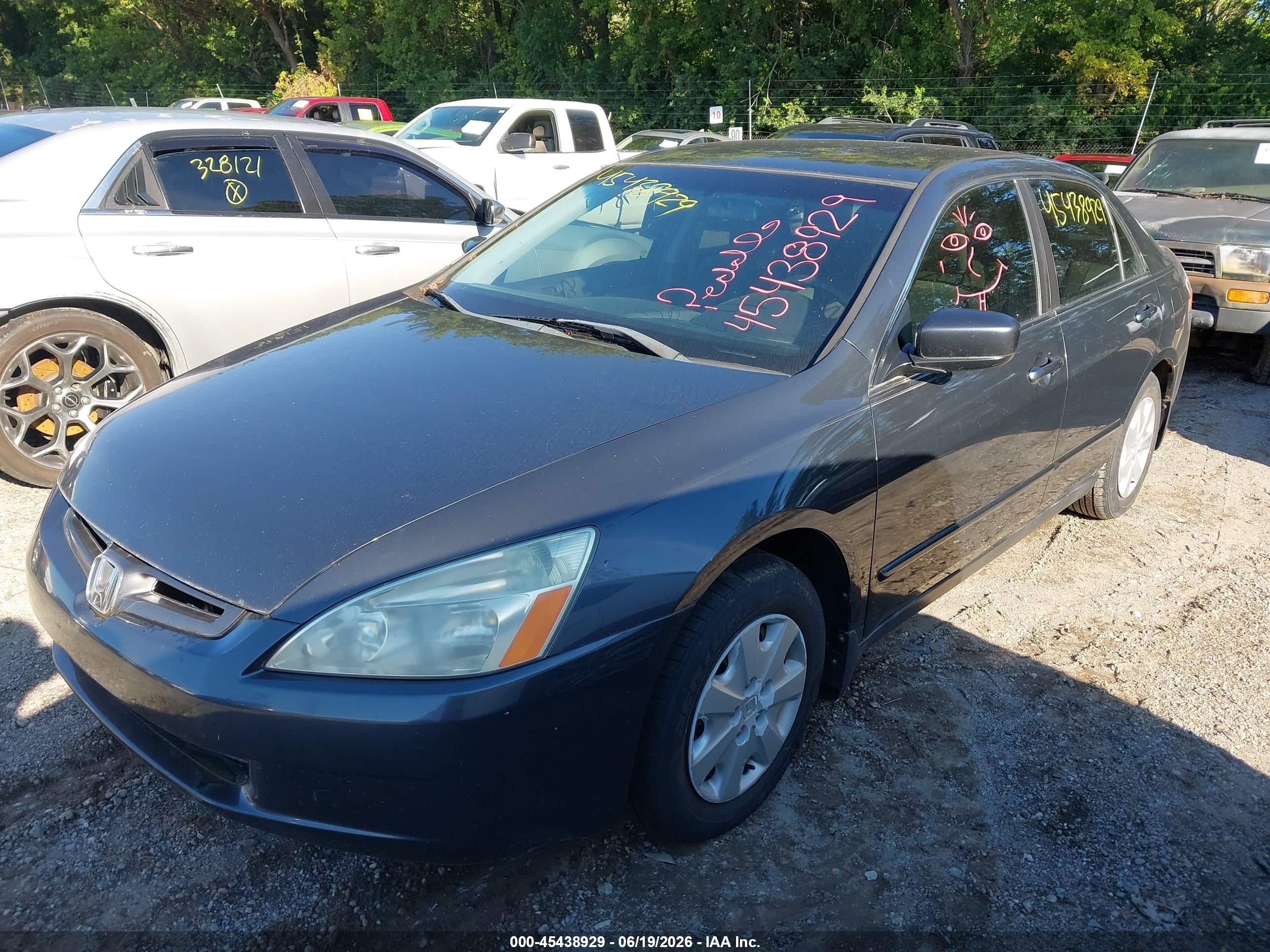 2003 Honda Accord 2.4 Lx Gray vin: 1HGCM56323A038653