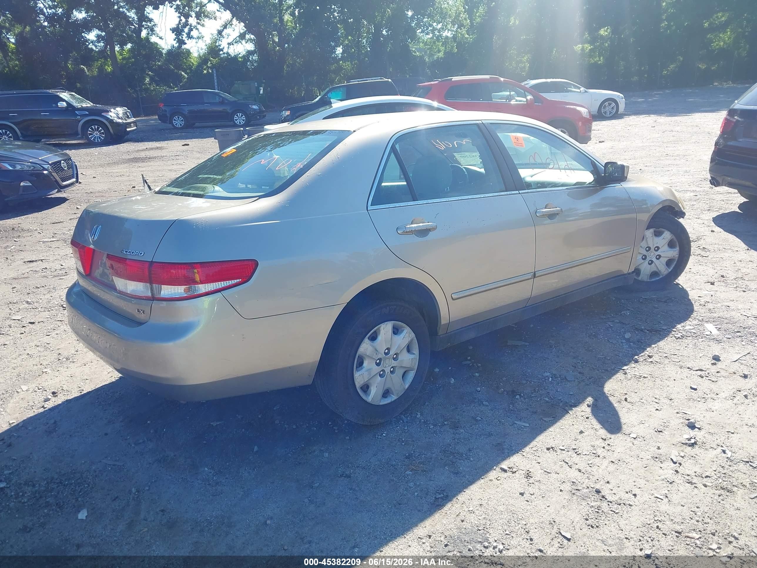 2003 Honda Accord 2.4 Lx Beige vin: 1HGCM56323A041018