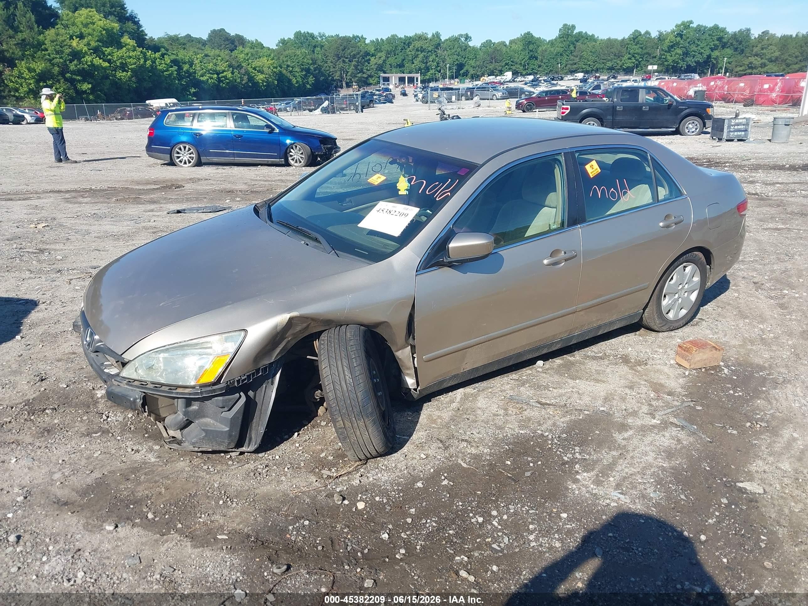 2003 Honda Accord 2.4 Lx Beige vin: 1HGCM56323A041018