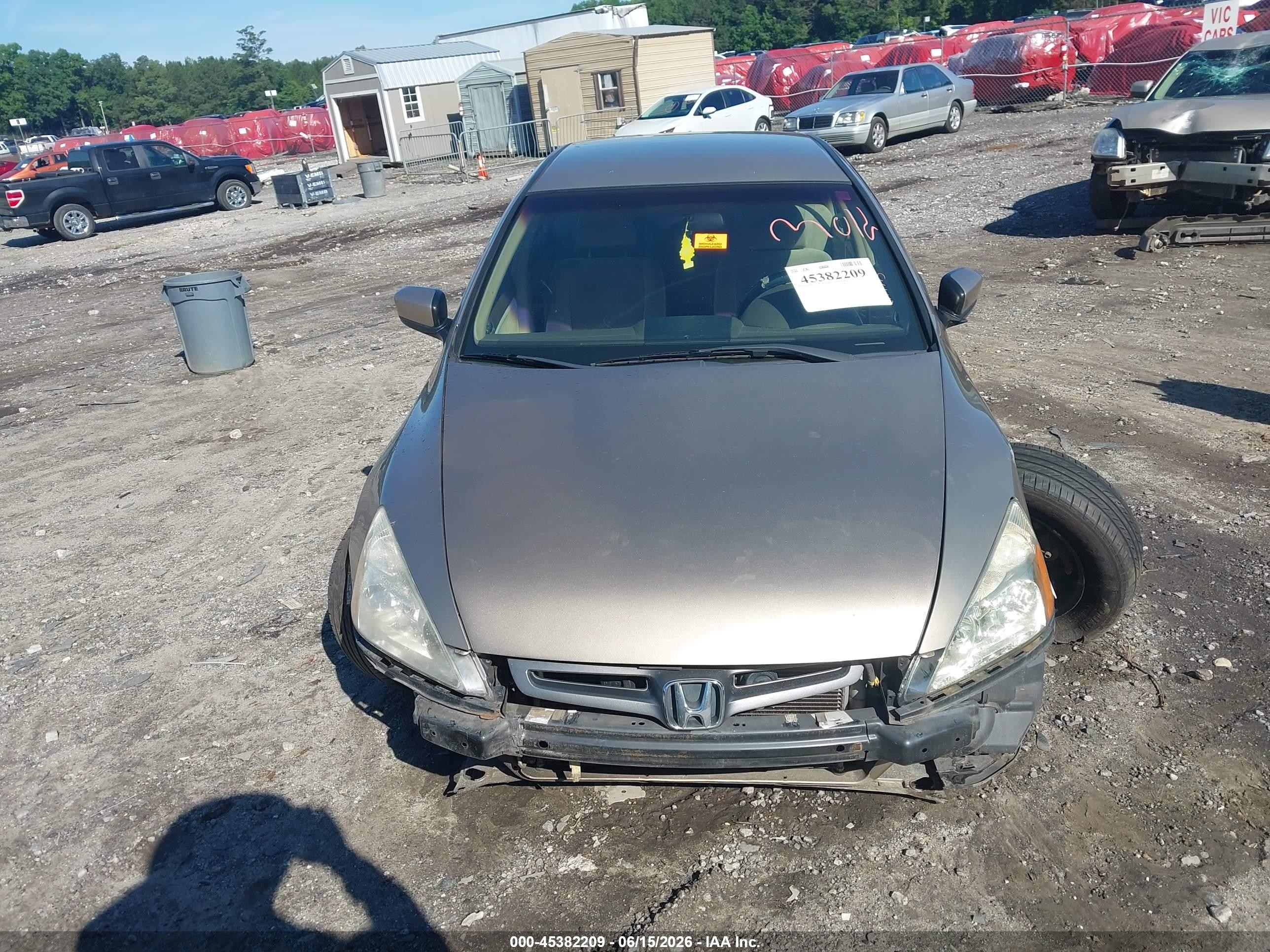 2003 Honda Accord 2.4 Lx Beige vin: 1HGCM56323A041018