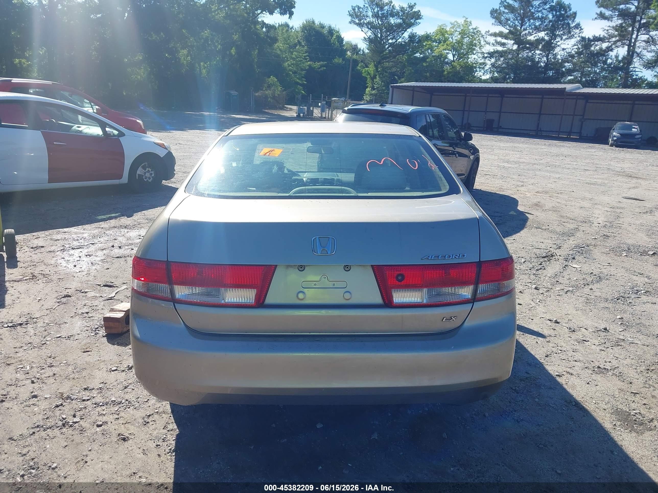 2003 Honda Accord 2.4 Lx Beige vin: 1HGCM56323A041018