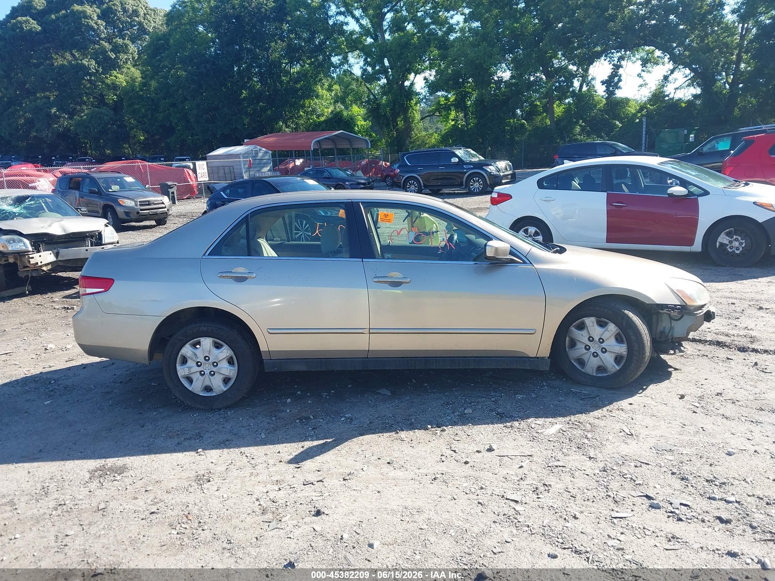 2003 Honda Accord 2.4 Lx Beige vin: 1HGCM56323A041018