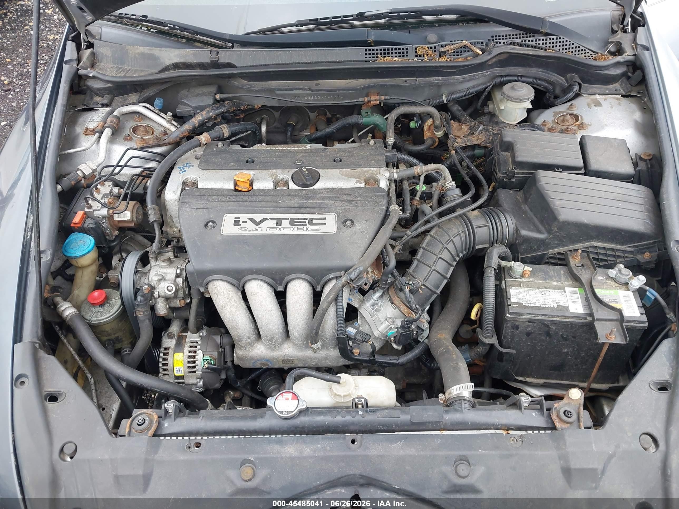2003 Honda Accord 2.4 Lx Silver vin: 1HGCM56323A049684