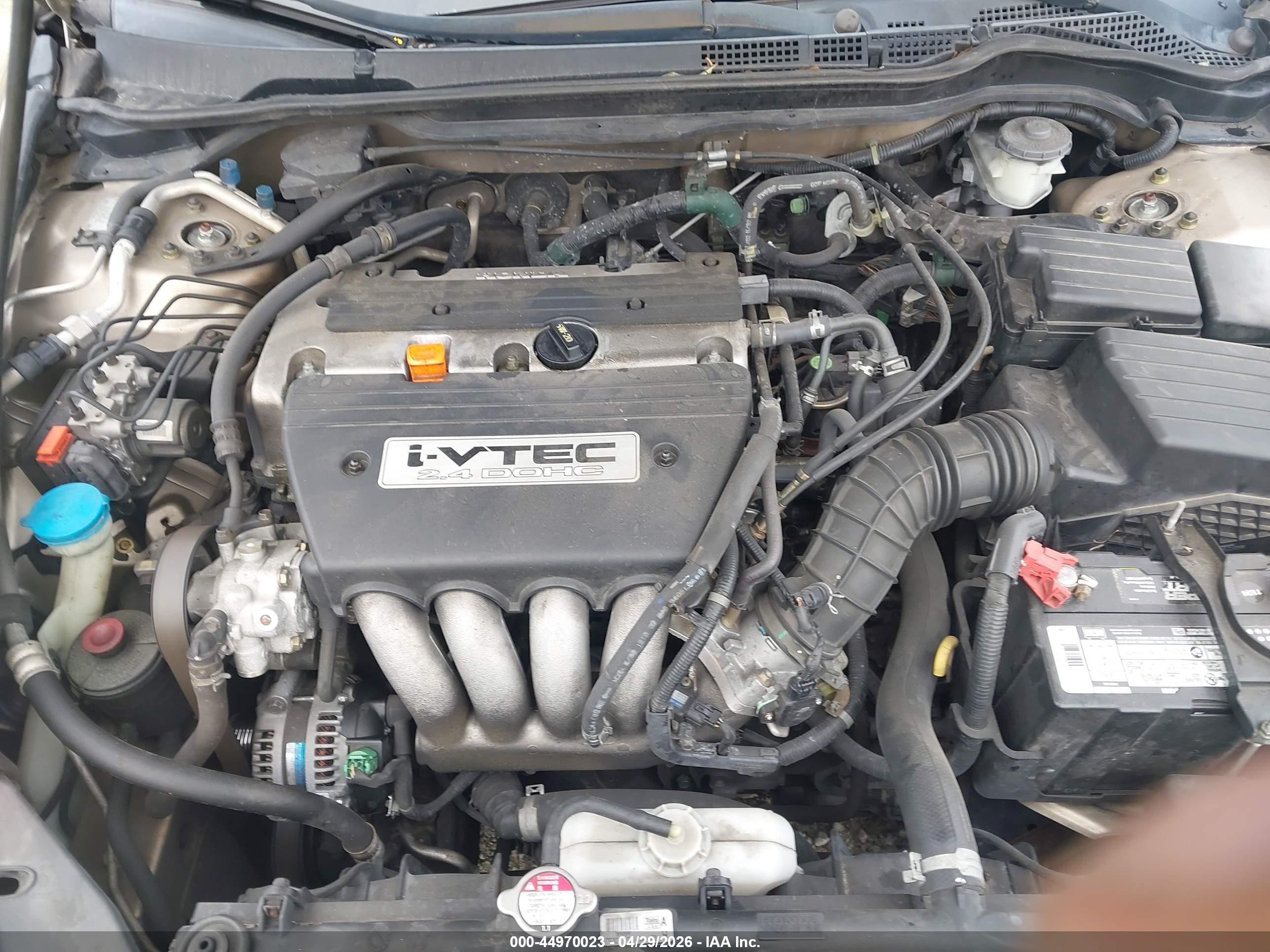 2003 Honda Accord 2.4 Lx Champagne vin: 1HGCM56323A077341