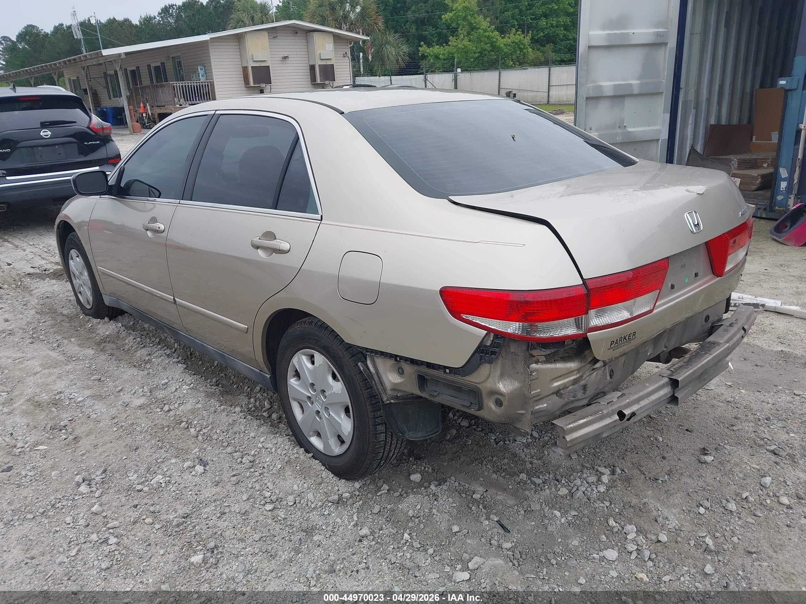 2003 Honda Accord 2.4 Lx Champagne vin: 1HGCM56323A077341