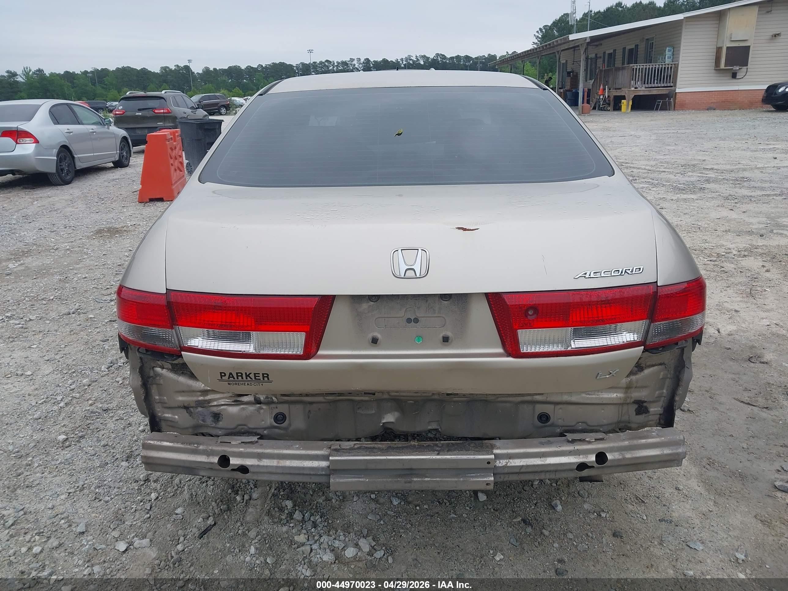 2003 Honda Accord 2.4 Lx Champagne vin: 1HGCM56323A077341