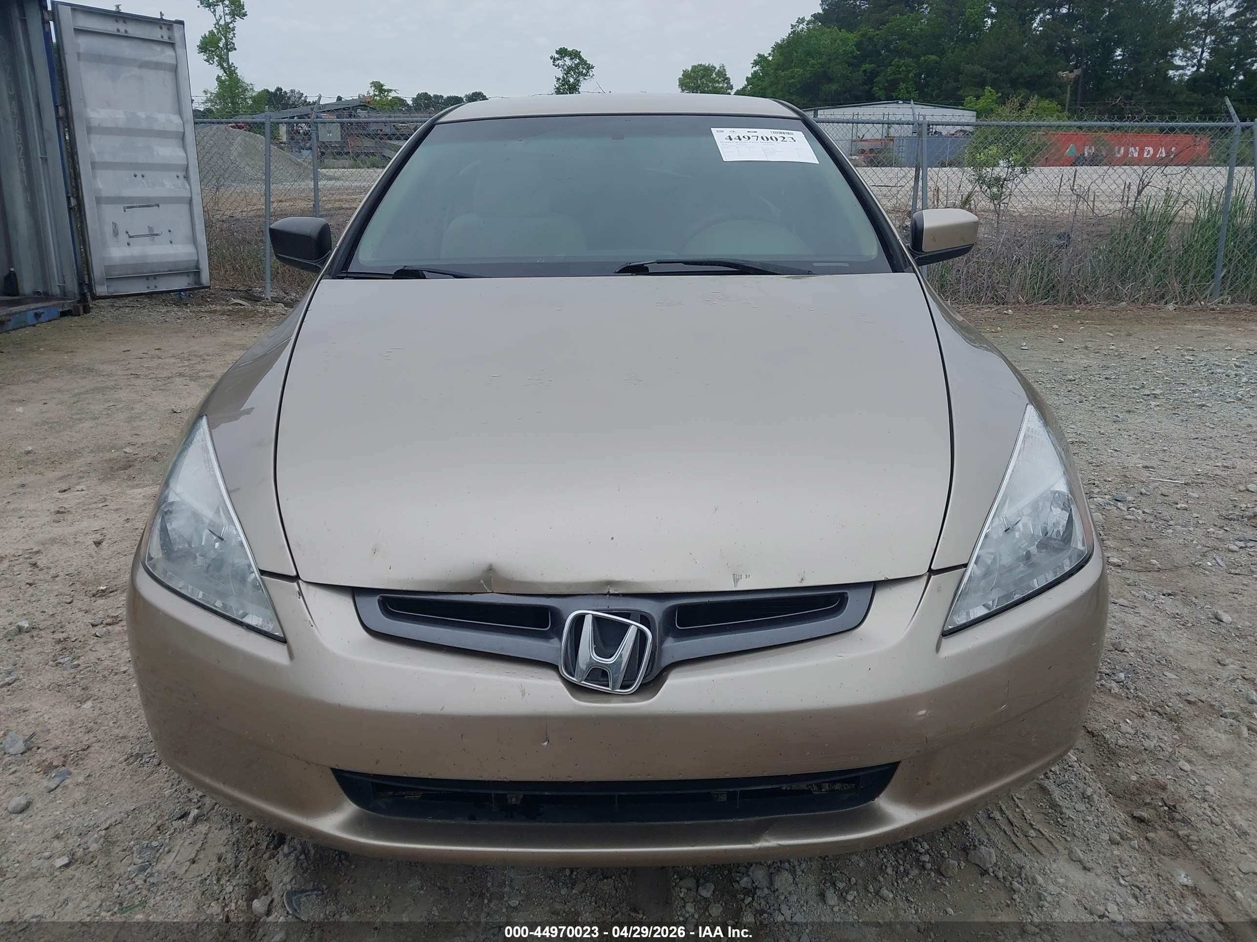 2003 Honda Accord 2.4 Lx Champagne vin: 1HGCM56323A077341