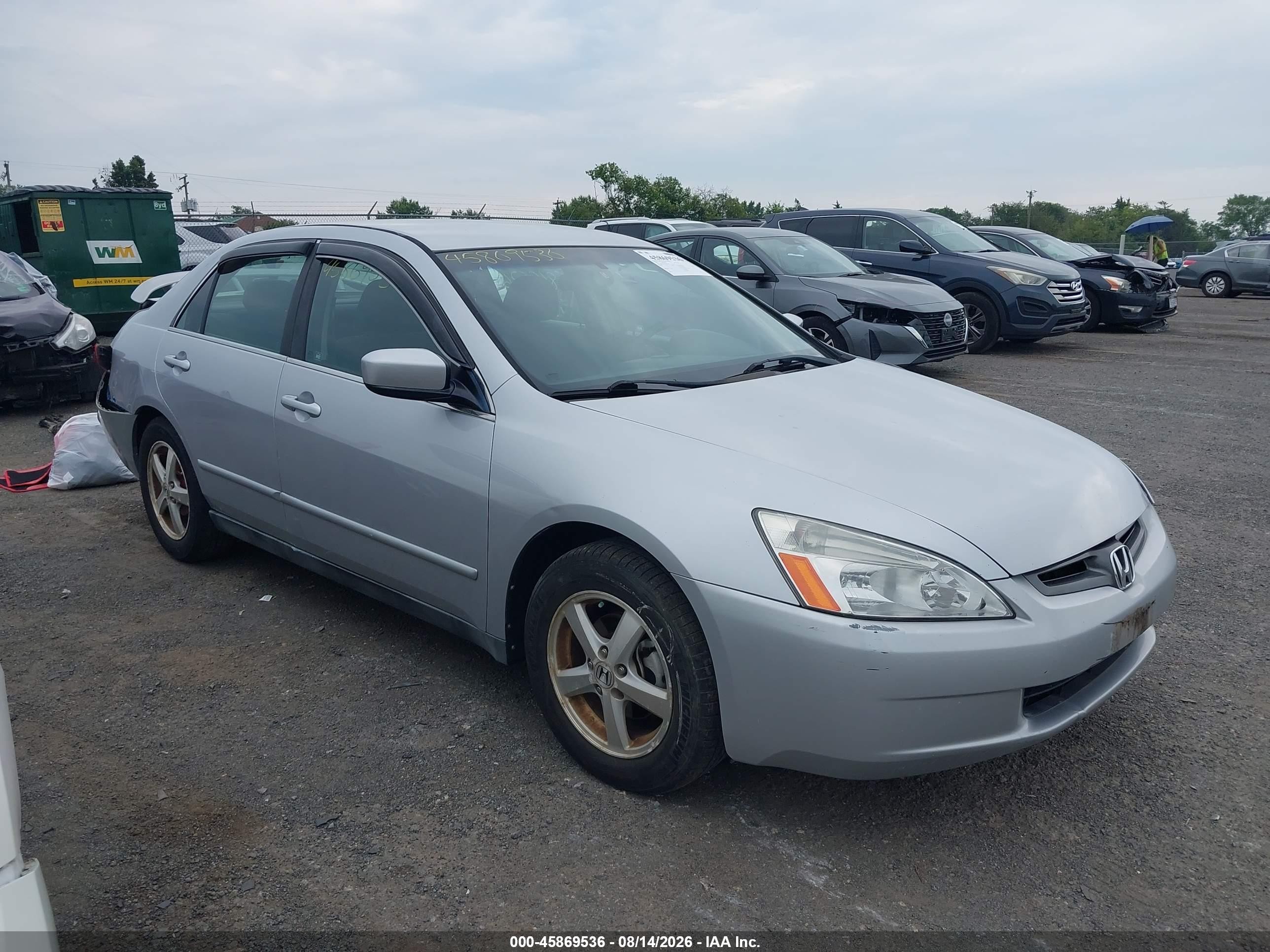 2003 Honda Accord 2.4 Lx Серебряный vin: 1HGCM56323A144522