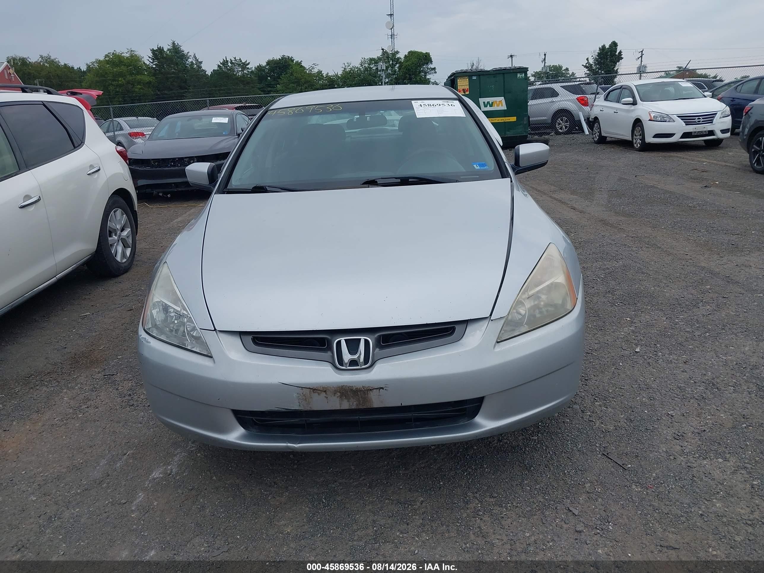 2003 Honda Accord 2.4 Lx Silver vin: 1HGCM56323A144522