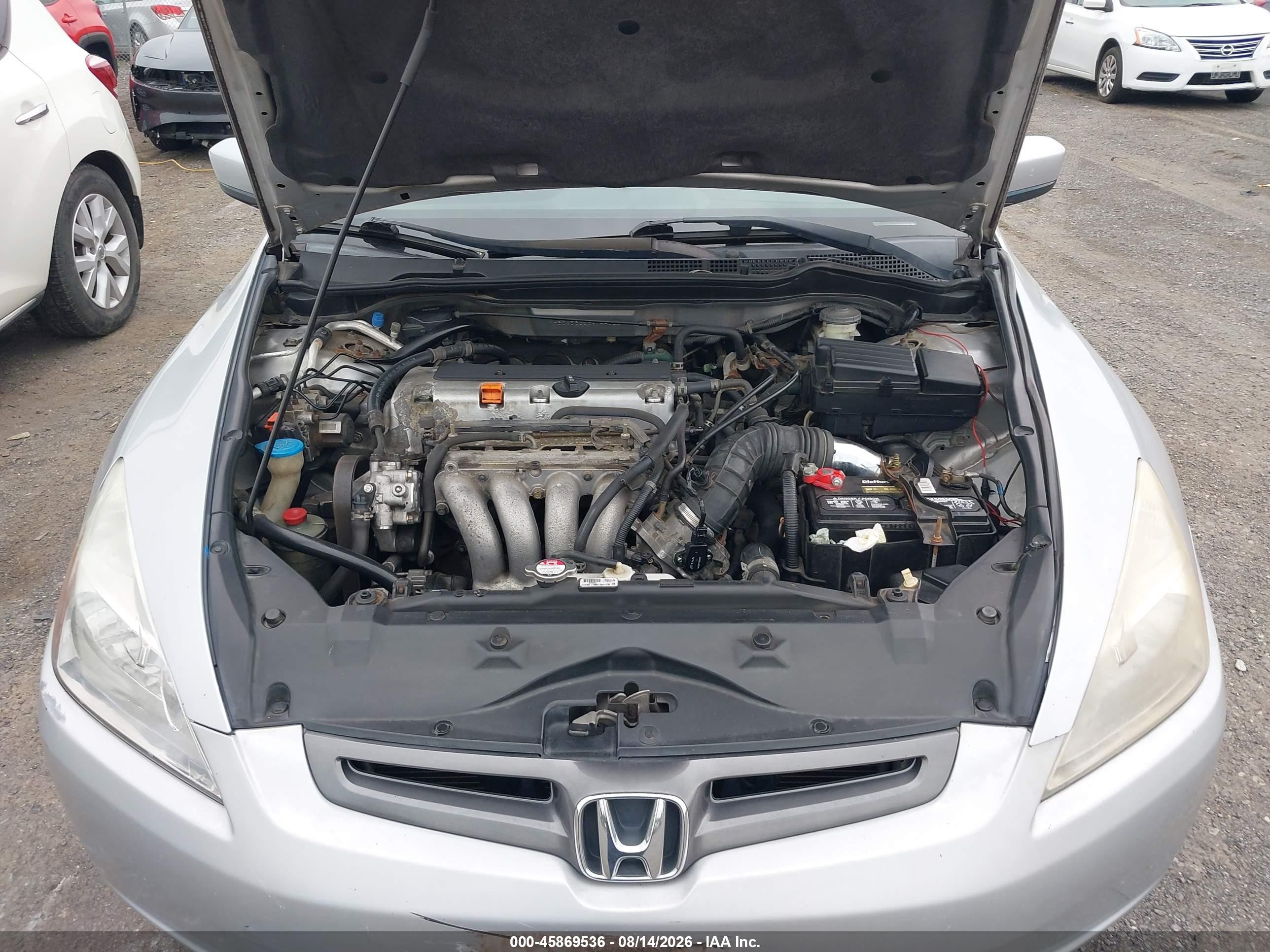 2003 Honda Accord 2.4 Lx Silver vin: 1HGCM56323A144522