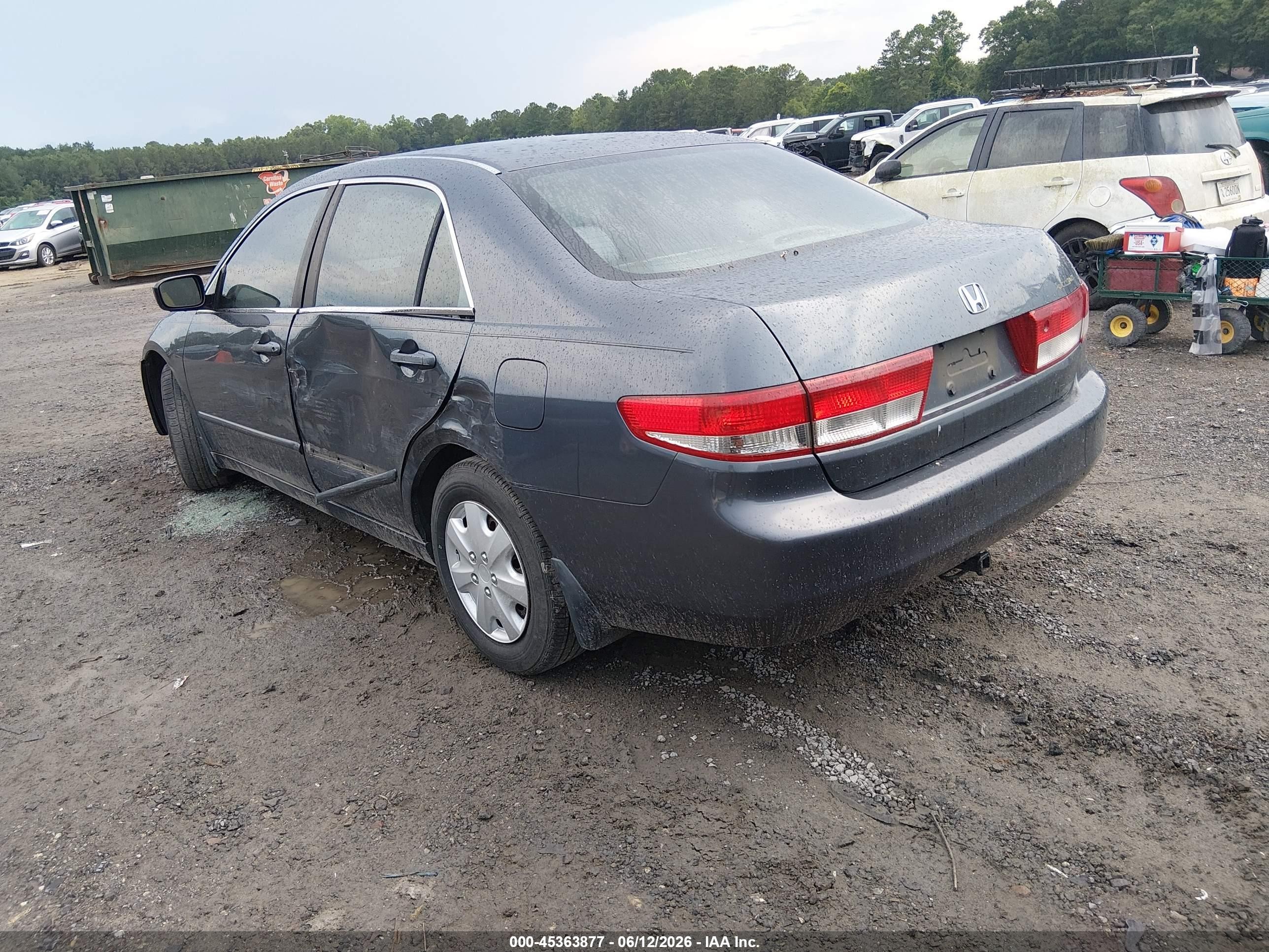 2004 Honda Accord 2.4 Lx Gray vin: 1HGCM56324A109898