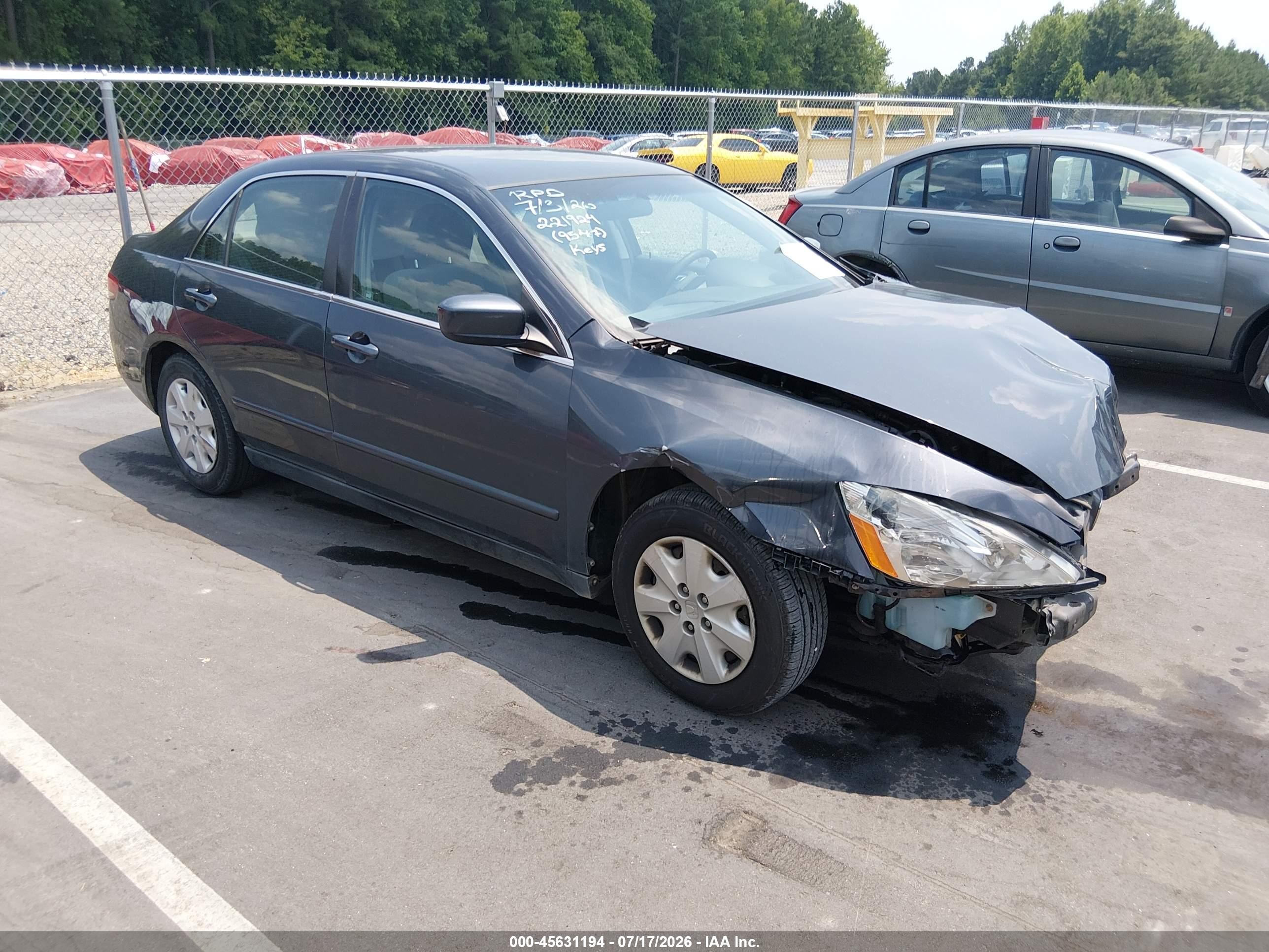 2004 Honda Accord 2.4 Lx Серый vin: 1HGCM56324A139547