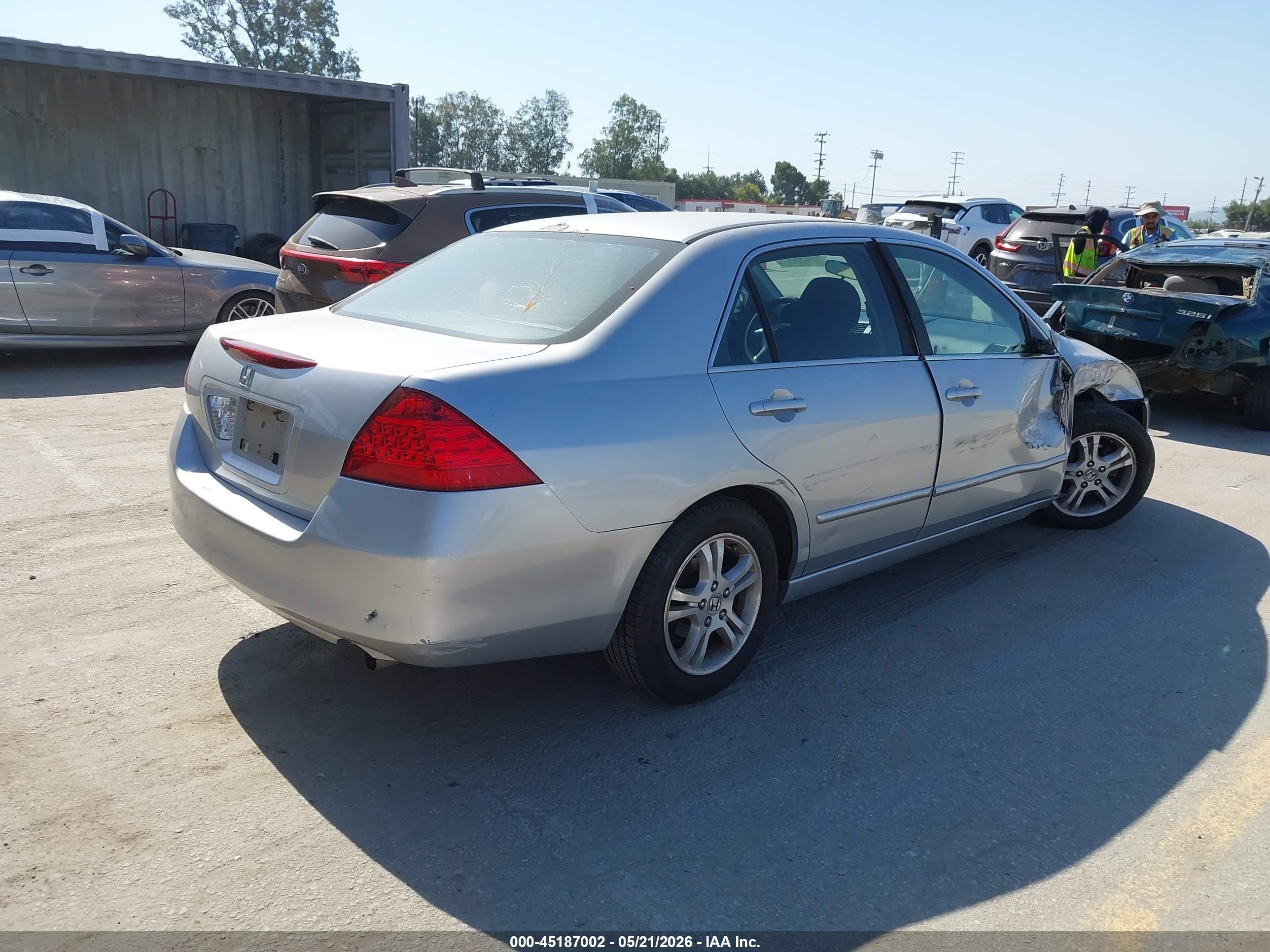 2006 Honda Accord 2.4 Se Silver vin: 1HGCM56326A070779