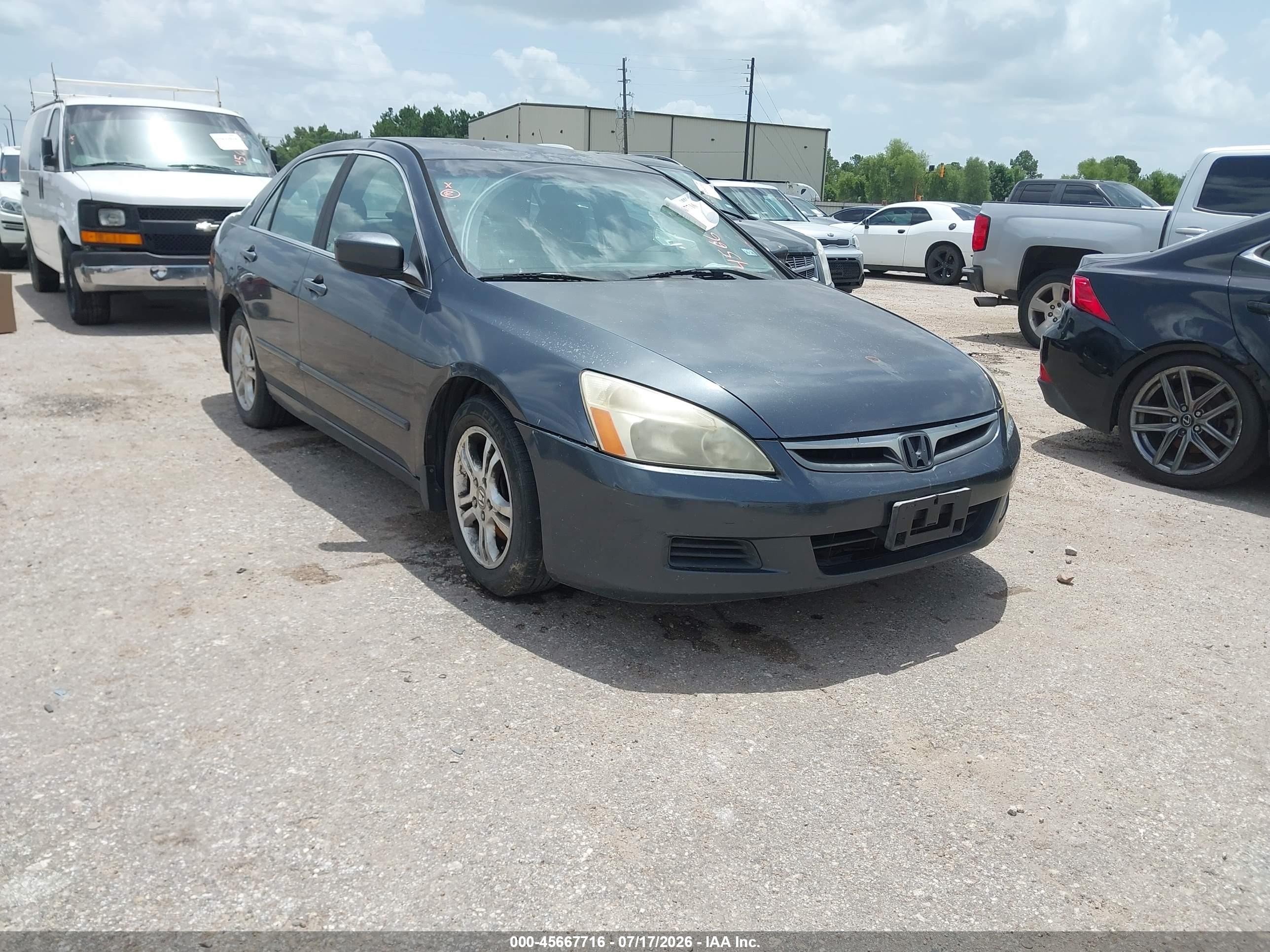 2006 Honda Accord 2.4 Se Gray vin: 1HGCM56326A104719