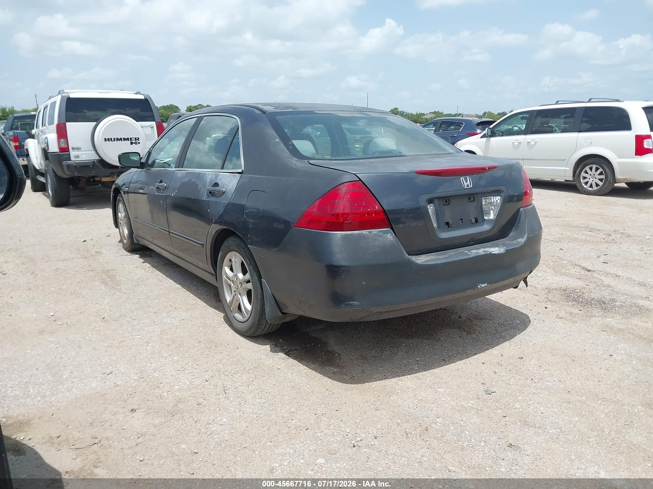 2006 Honda Accord 2.4 Se Gray vin: 1HGCM56326A104719