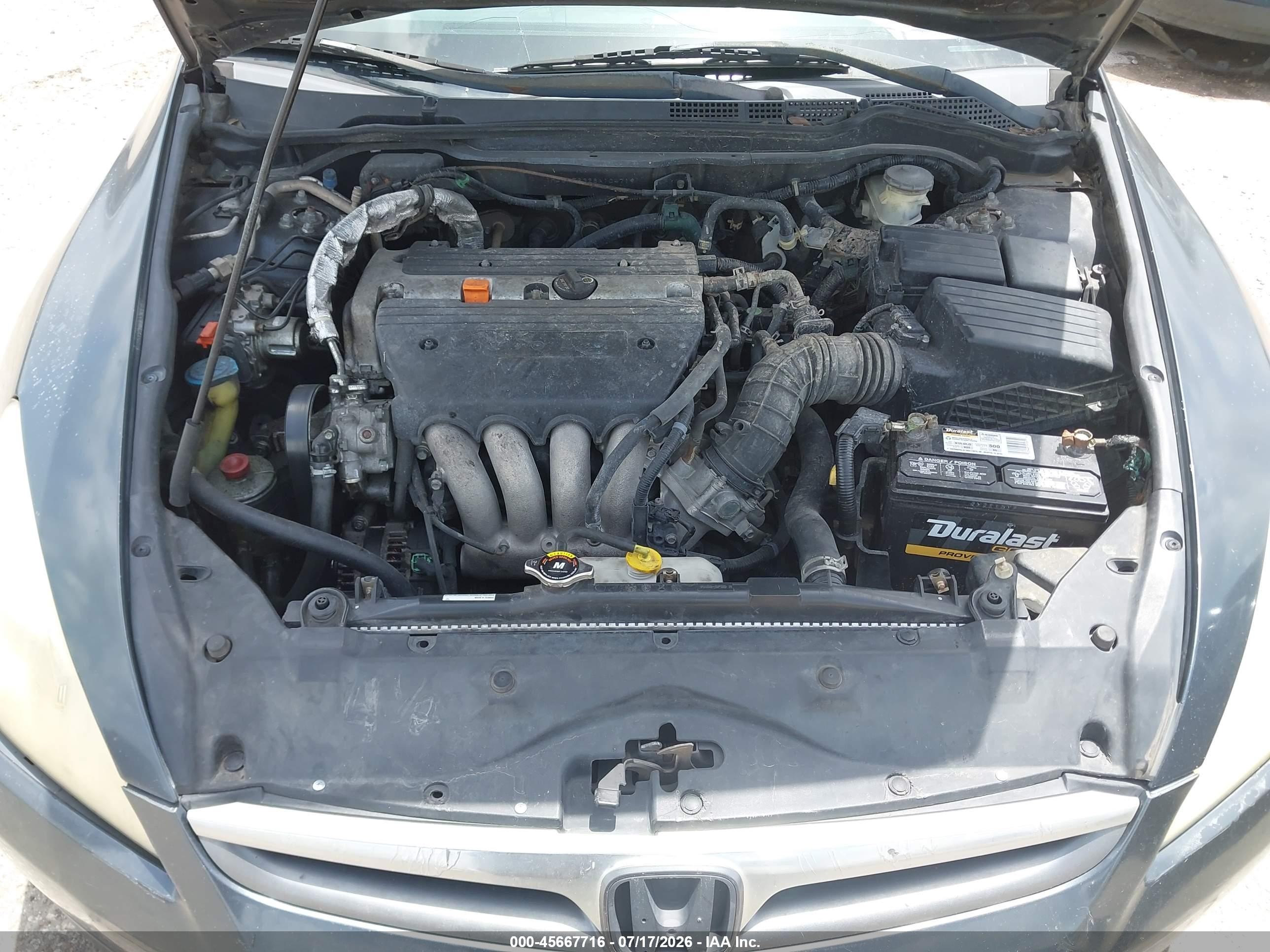 2006 Honda Accord 2.4 Se Gray vin: 1HGCM56326A104719