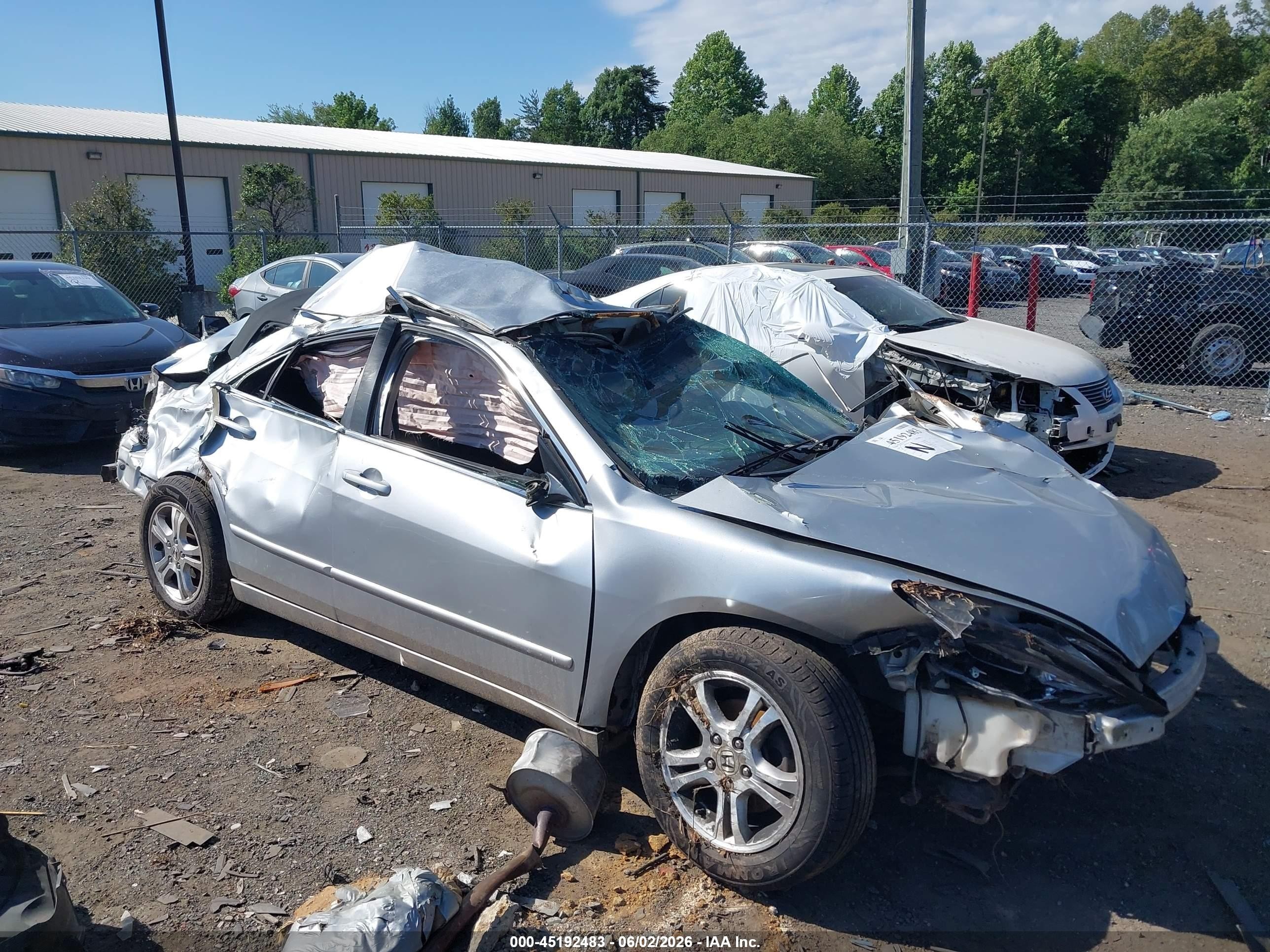 2006 Honda Accord 2.4 Se Silver vin: 1HGCM56326A147750